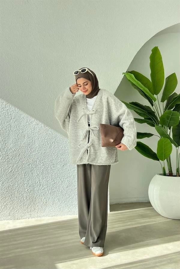 QANT PREMİUM ASTARLI SALAŞ CEKET KABAN Buz mavi