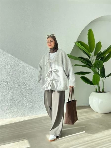 QANT PREMİUM ASTARLI SALAŞ CEKET KABAN Buz mavi