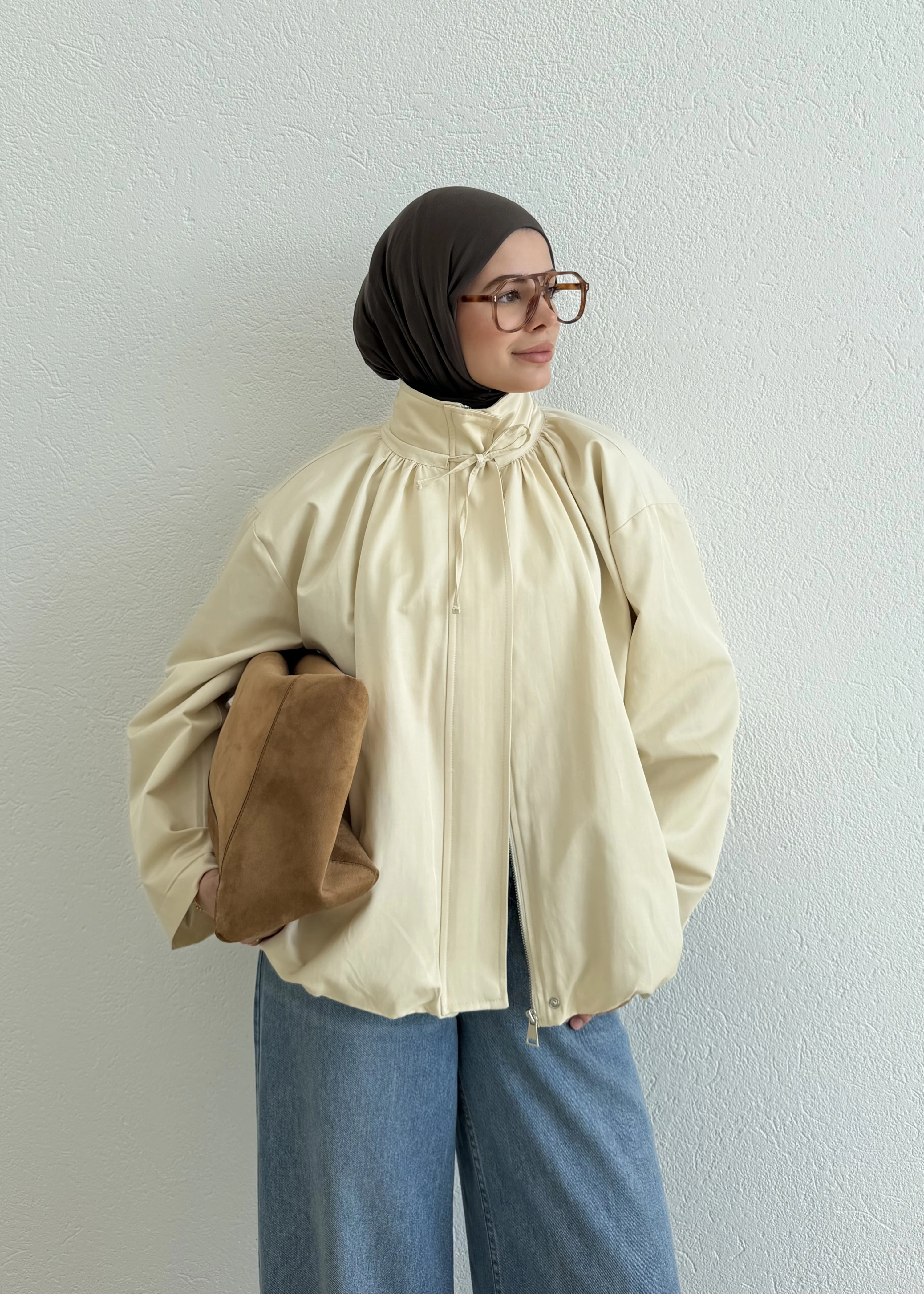 RİA PREMİUM SELECTİON BOMBER CEKET BEJ