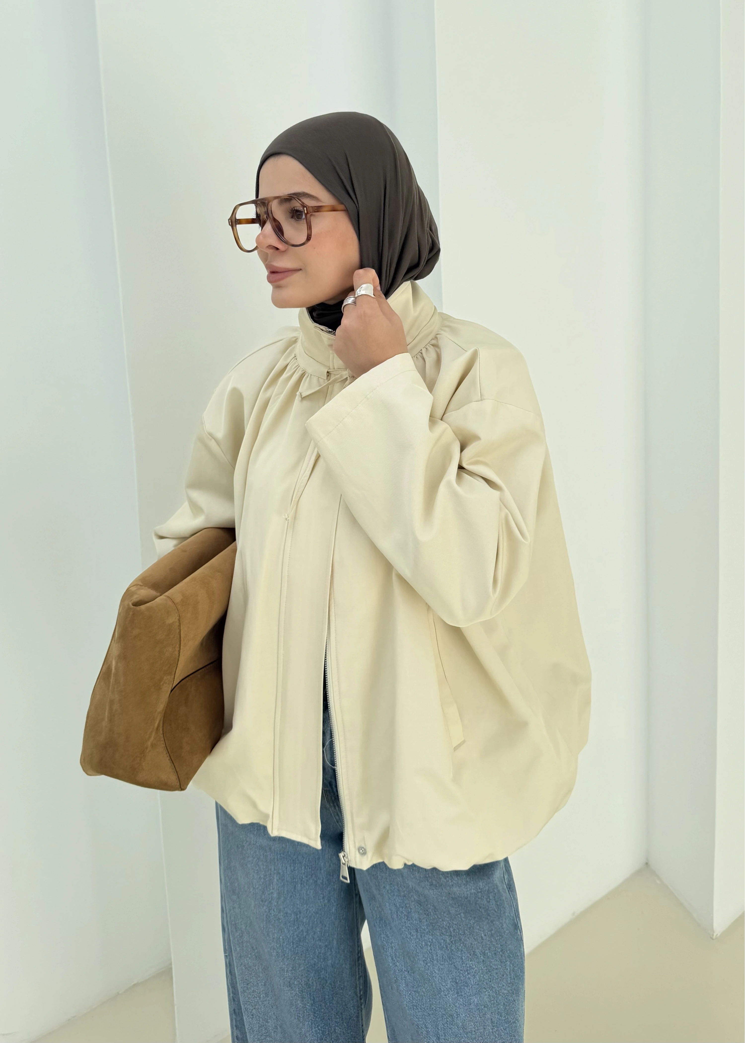 RİA PREMİUM SELECTİON BOMBER CEKET BEJ