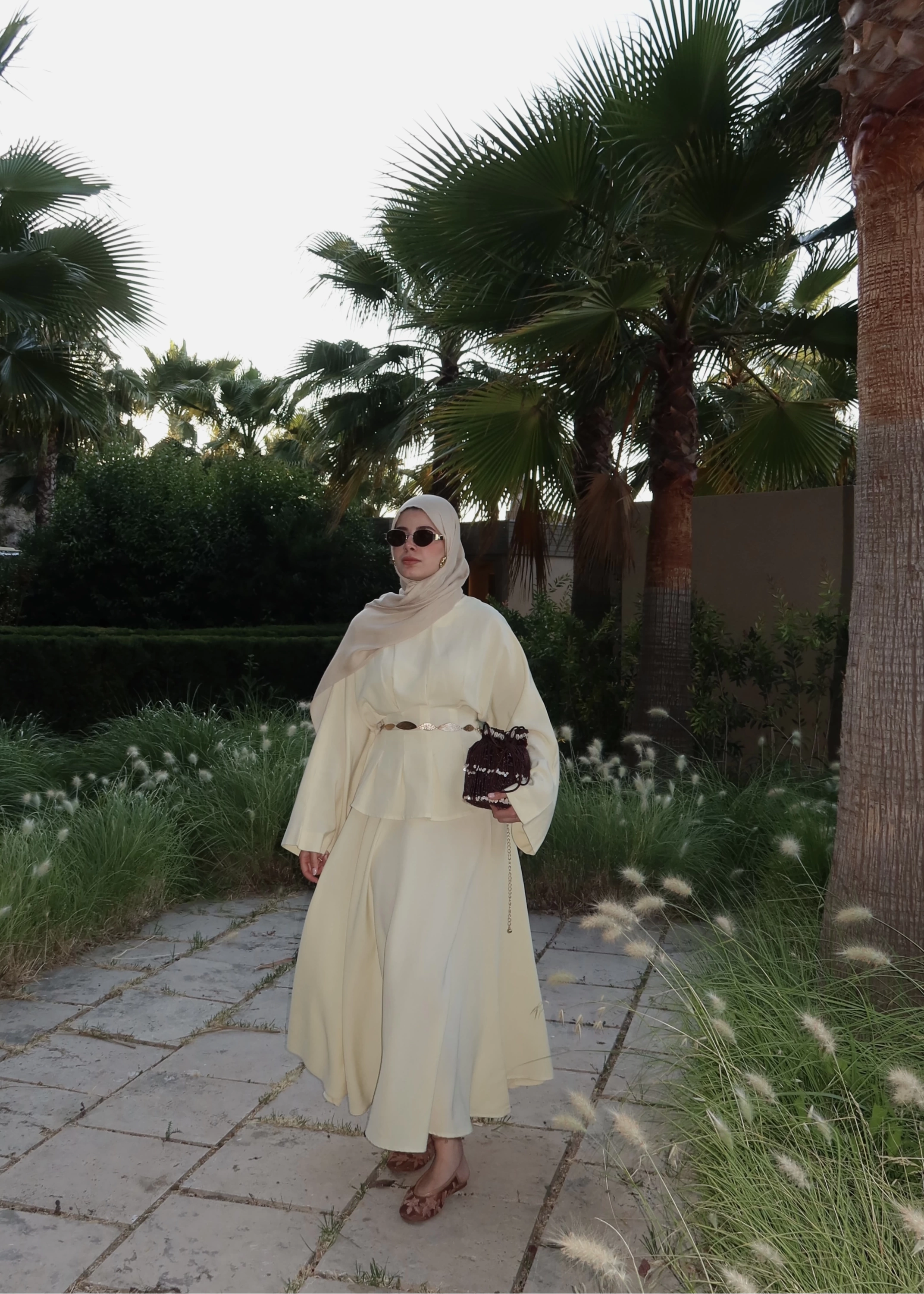 ROSE KETEN TAKIM PASTEL SARI (ön sipariş)