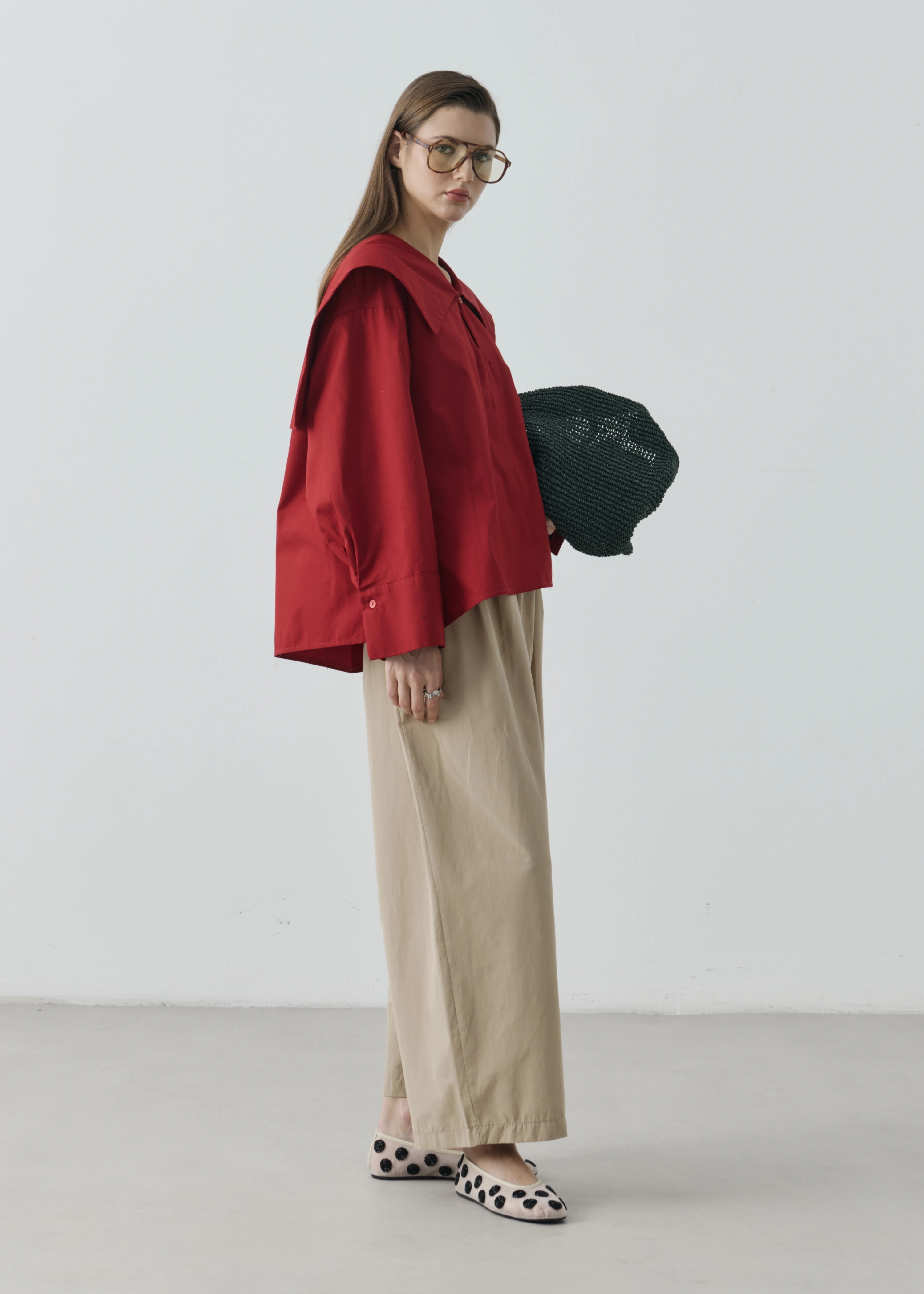 RUBY CAPE BLUZ KIRMIZI
