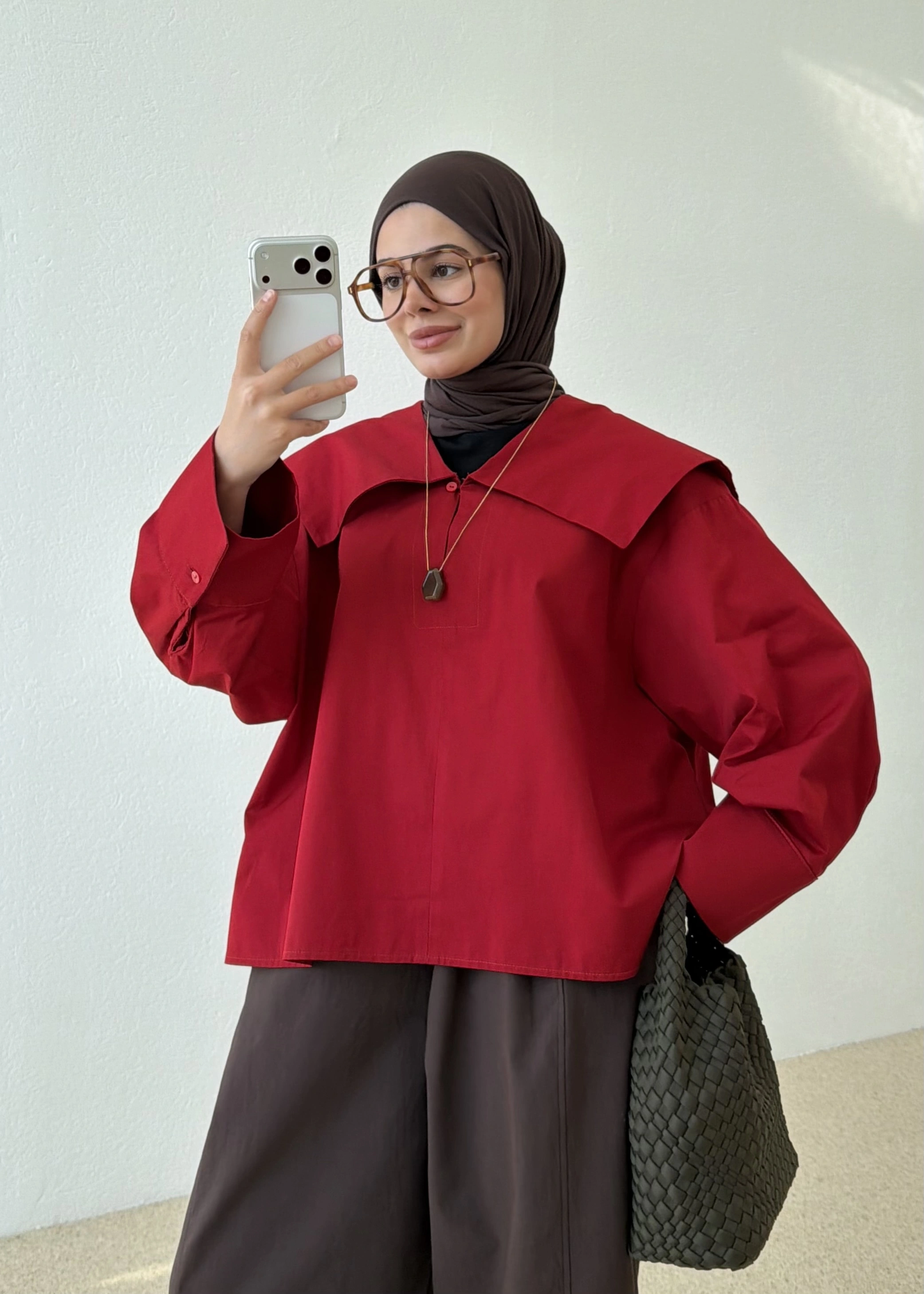 RUBY CAPE BLUZ KIRMIZI