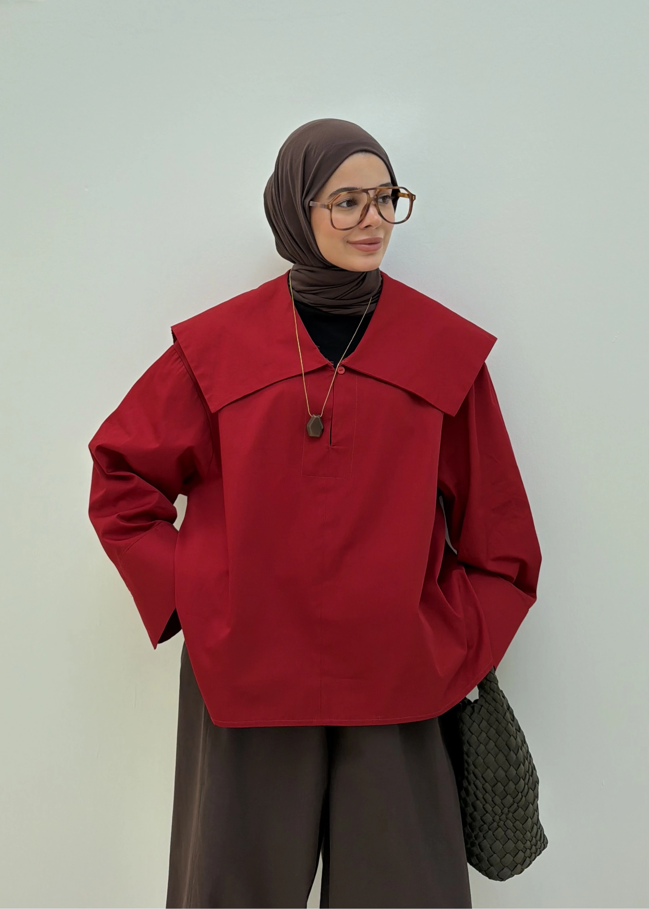 RUBY CAPE BLUZ KIRMIZI