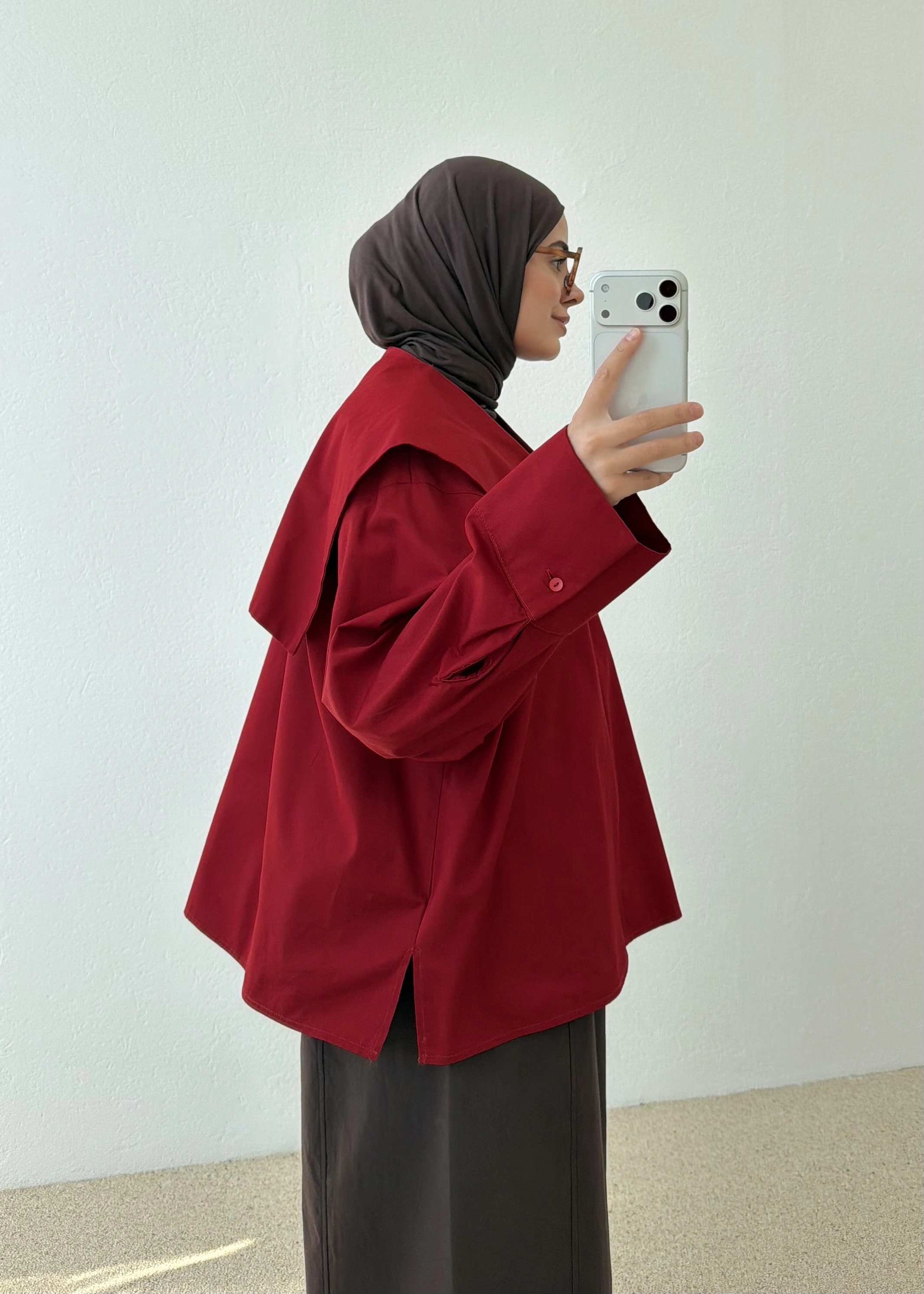 RUBY CAPE BLUZ KIRMIZI