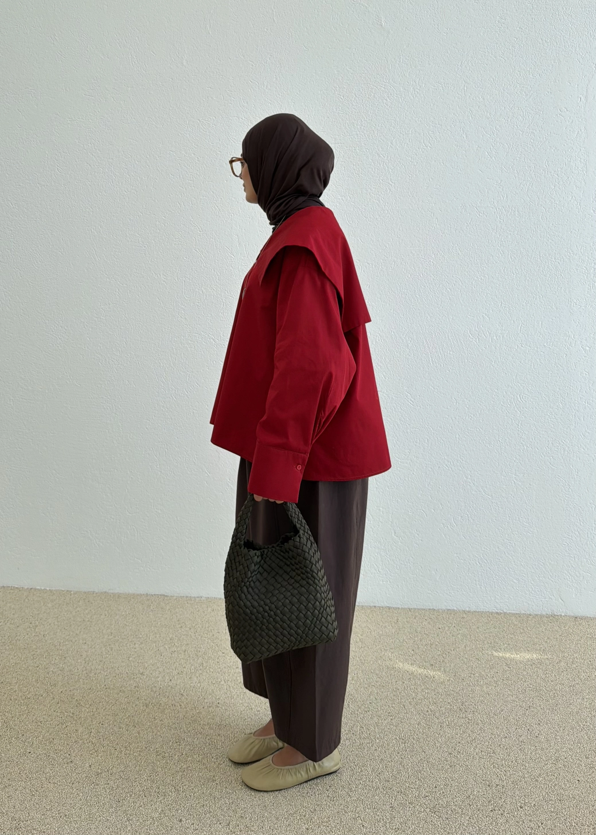RUBY CAPE BLUZ KIRMIZI