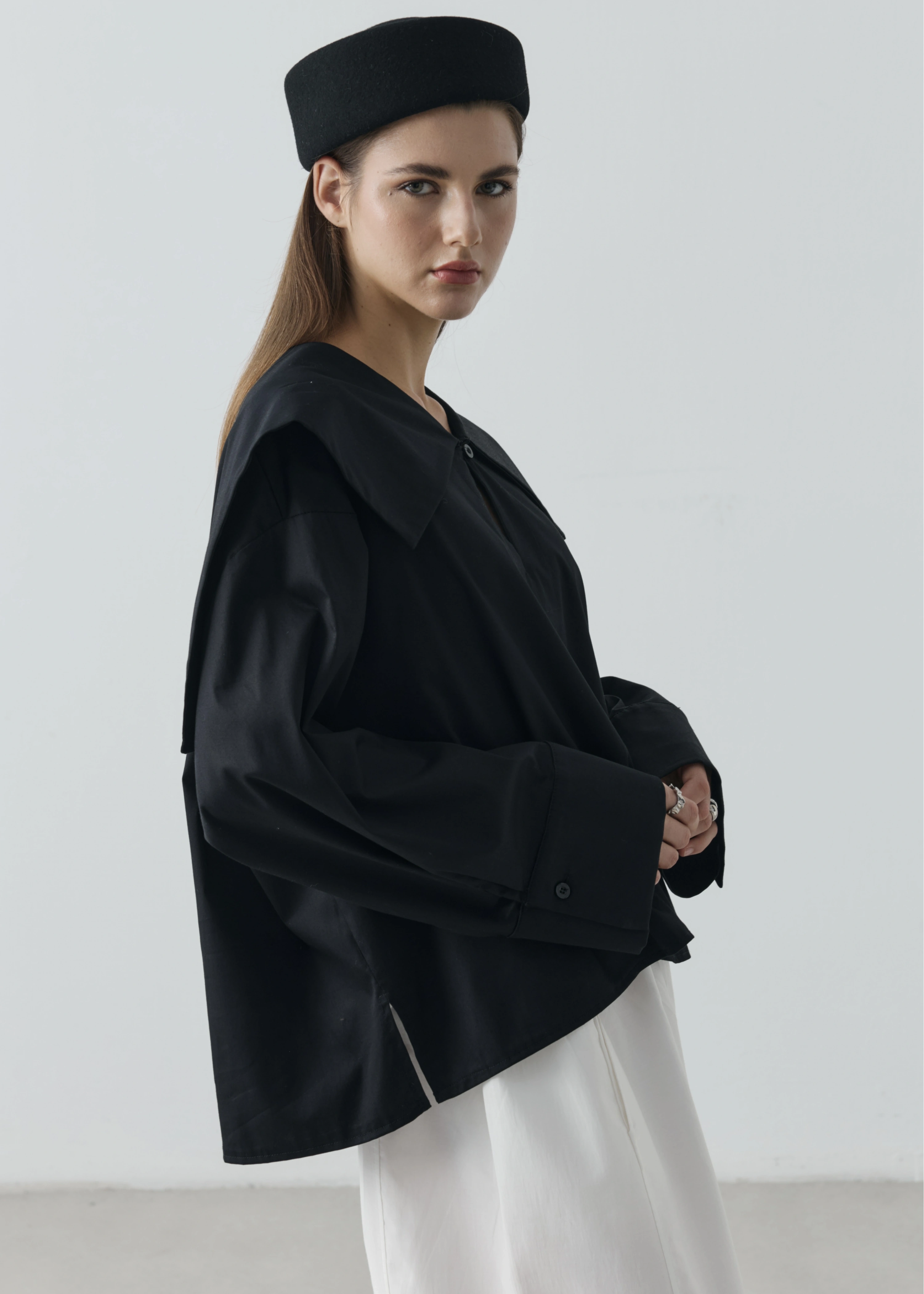 RUBY CAPE BLUZ SİYAH