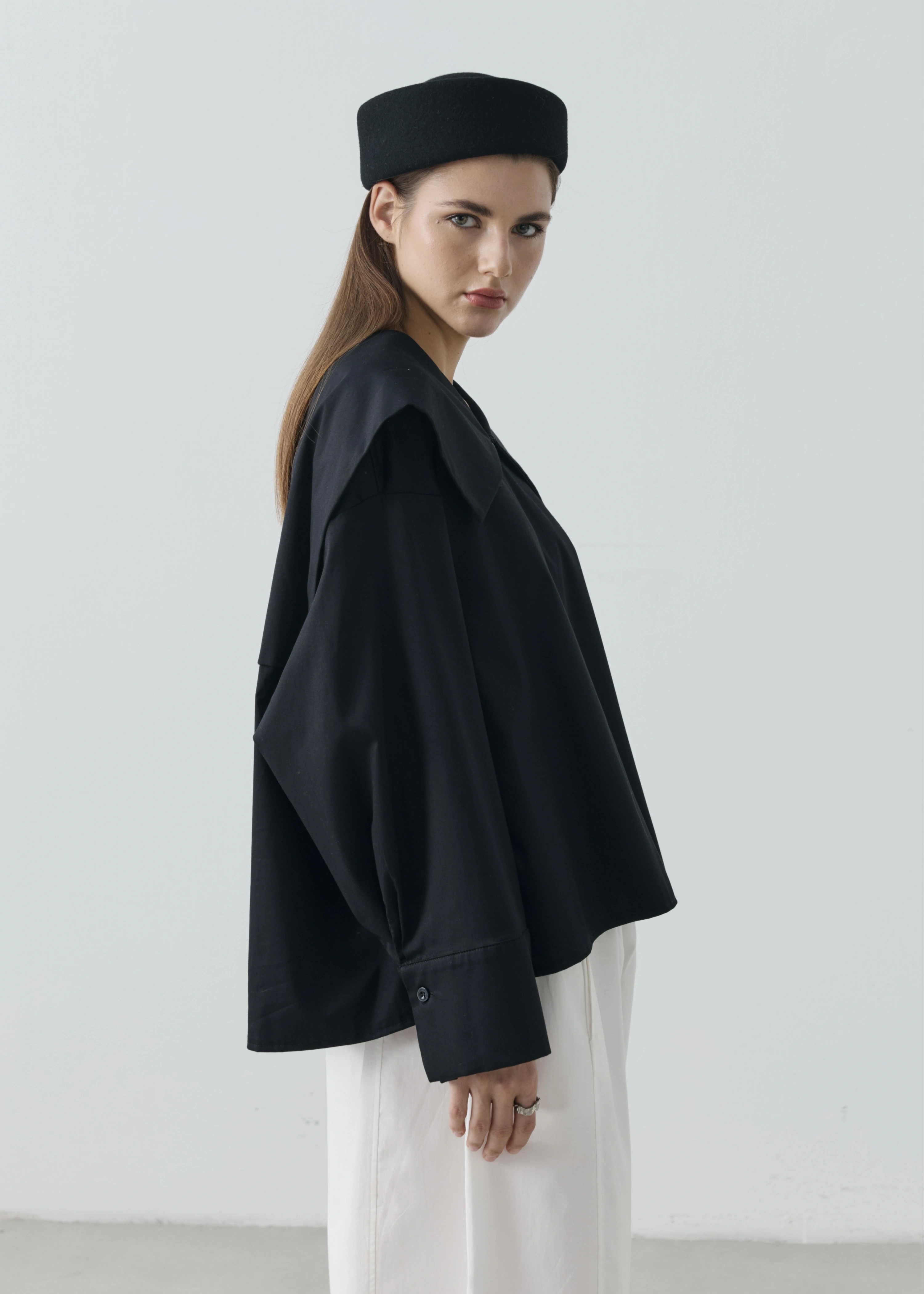 RUBY CAPE BLUZ SİYAH