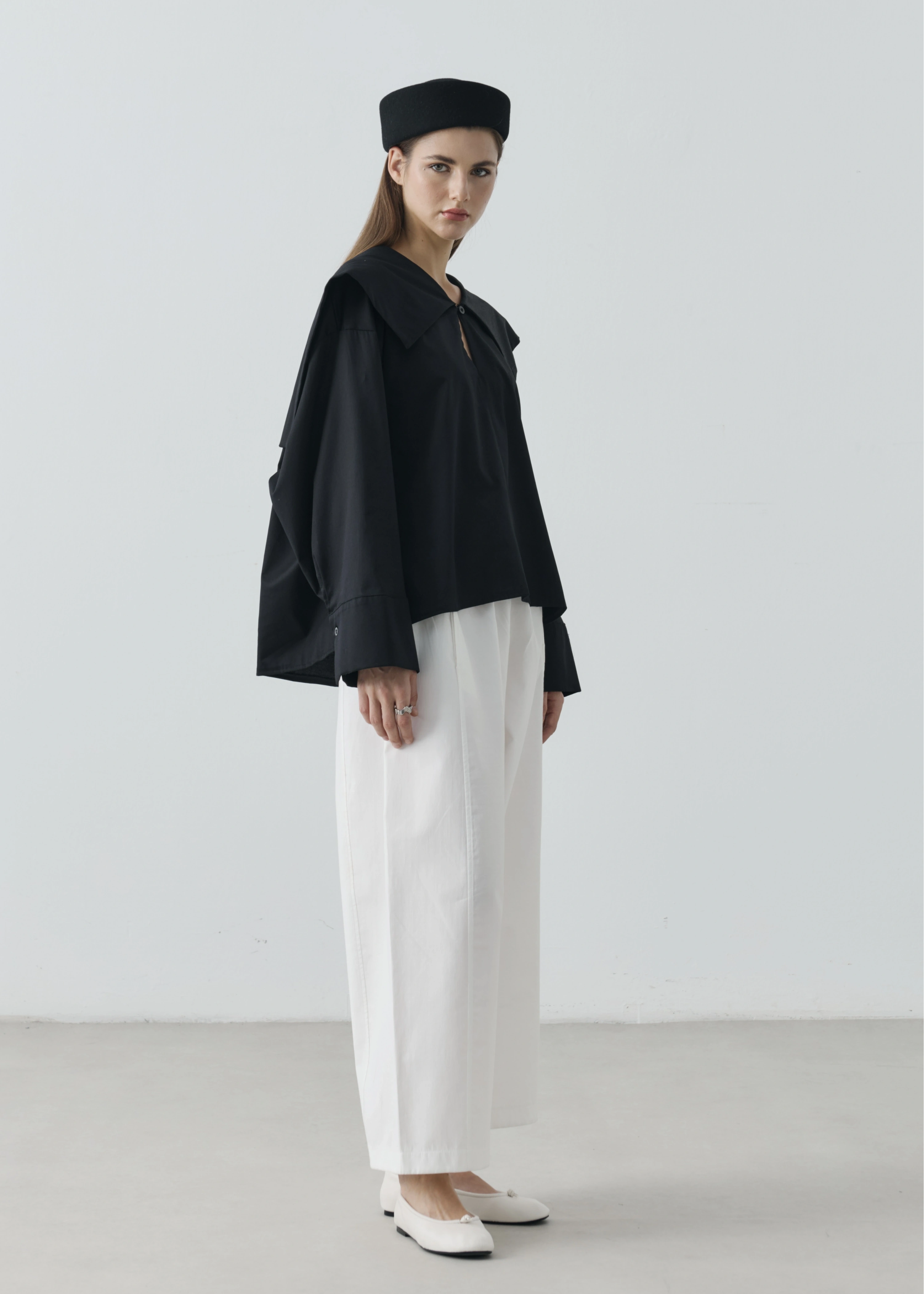 RUBY CAPE BLUZ SİYAH