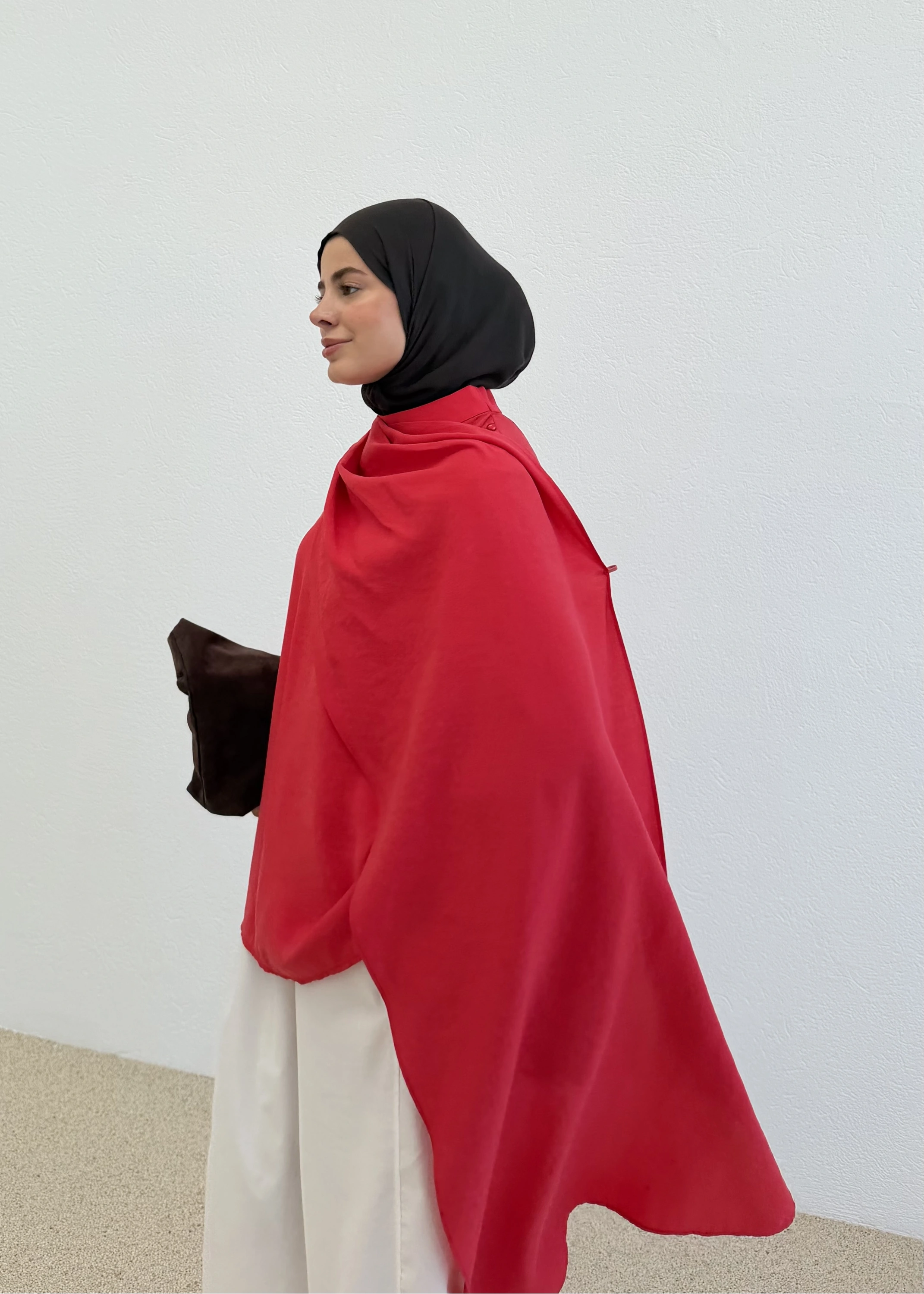 RUBY ŞAL BLUZ KIRMIZI