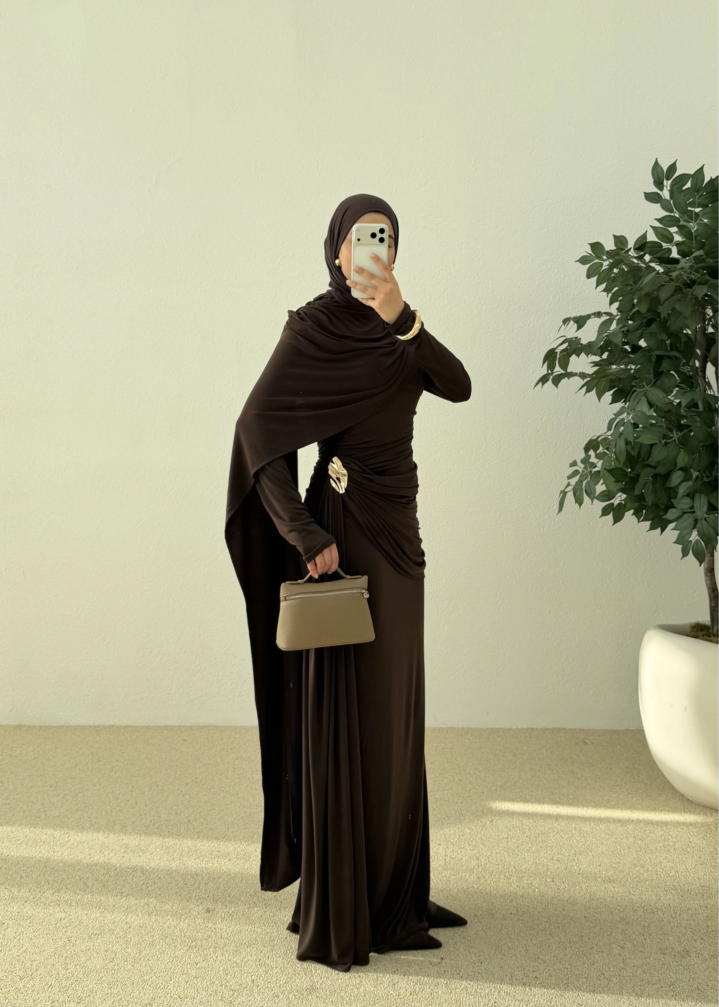 SANDY ARABİC ELBİSE ACI KAHVE