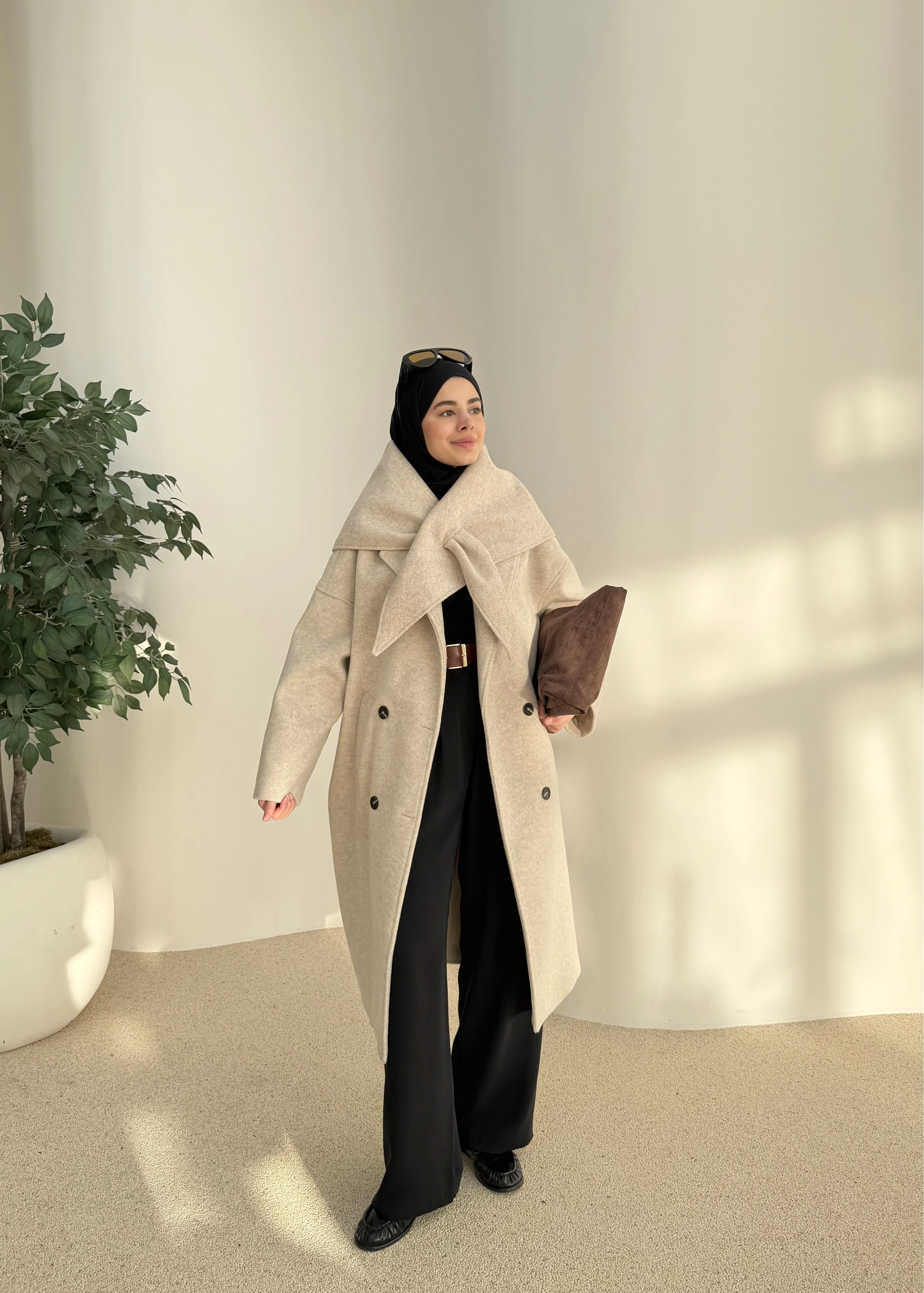 Seyyar atkı İTHAL kaban bej