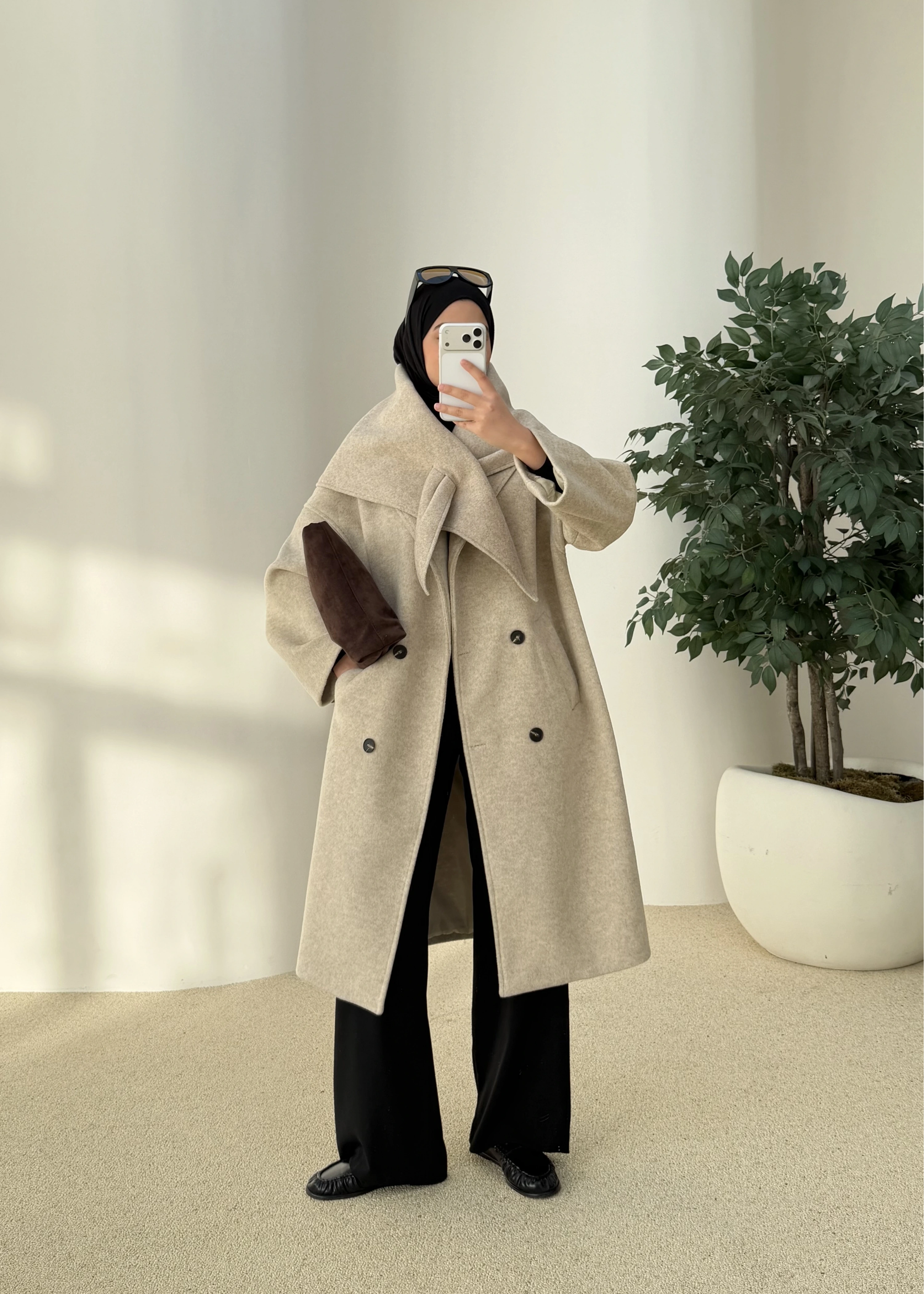 Seyyar atkı İTHAL kaban bej