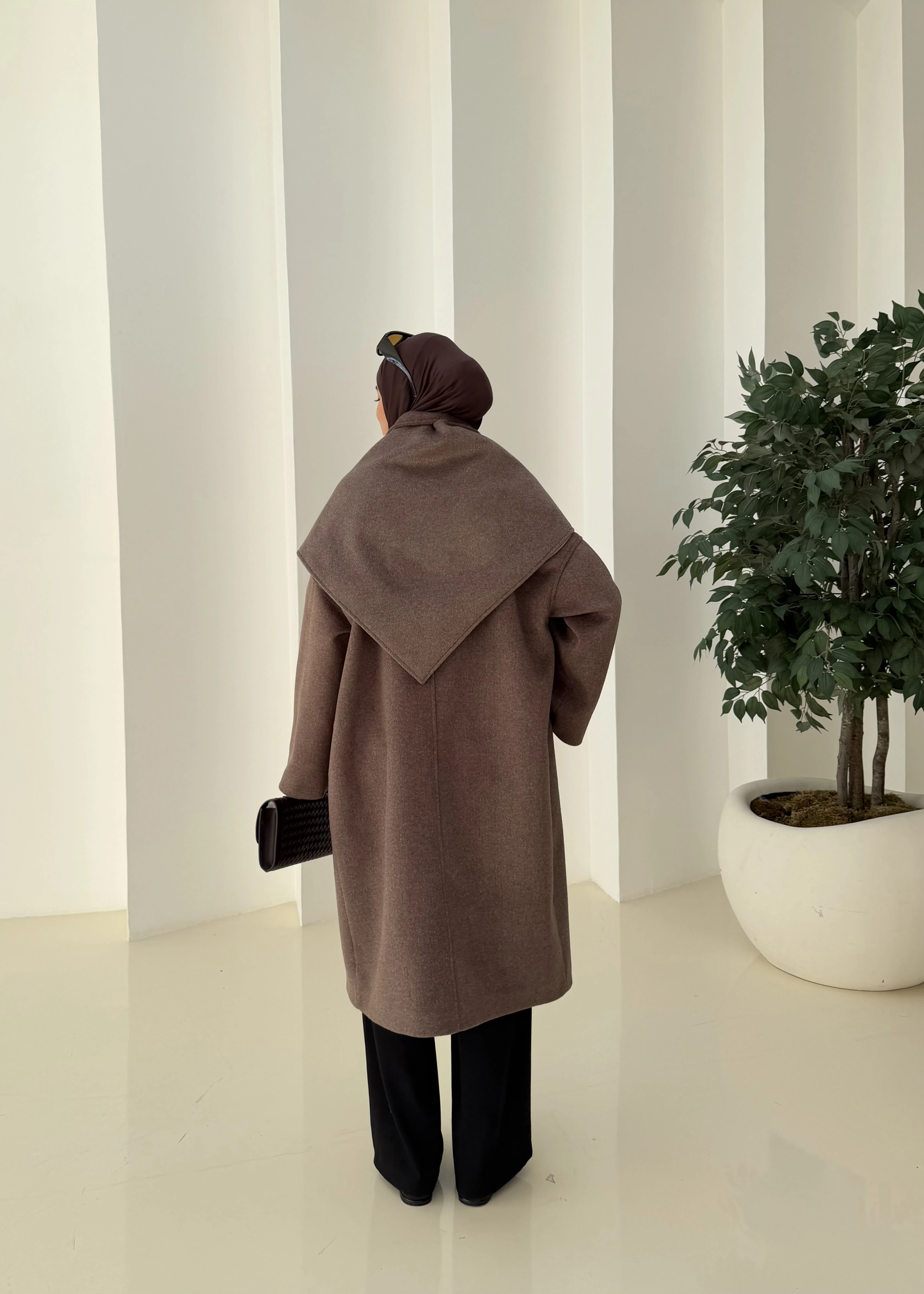 Seyyar atkı İTHAL kaban kahve