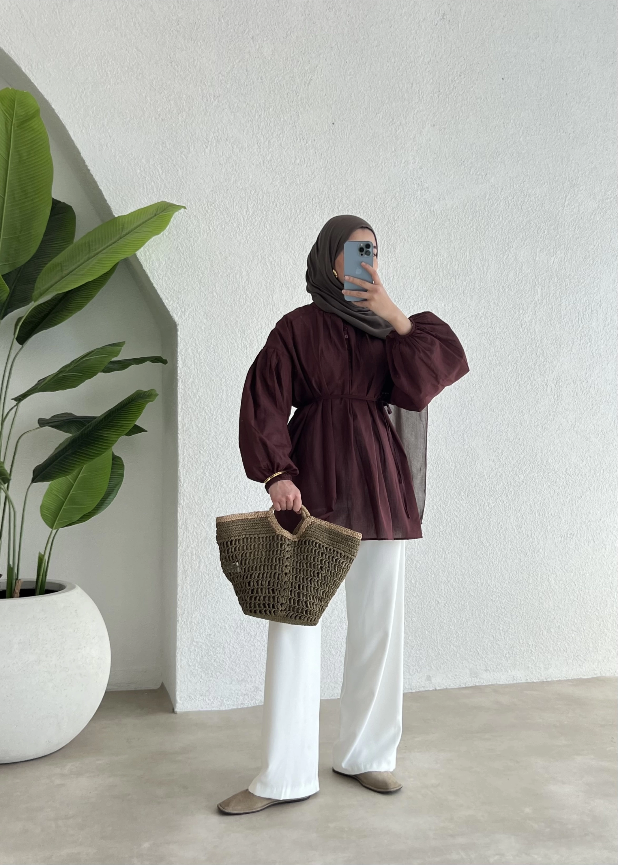 SHİNE VUAL GÖMLEK BORDO