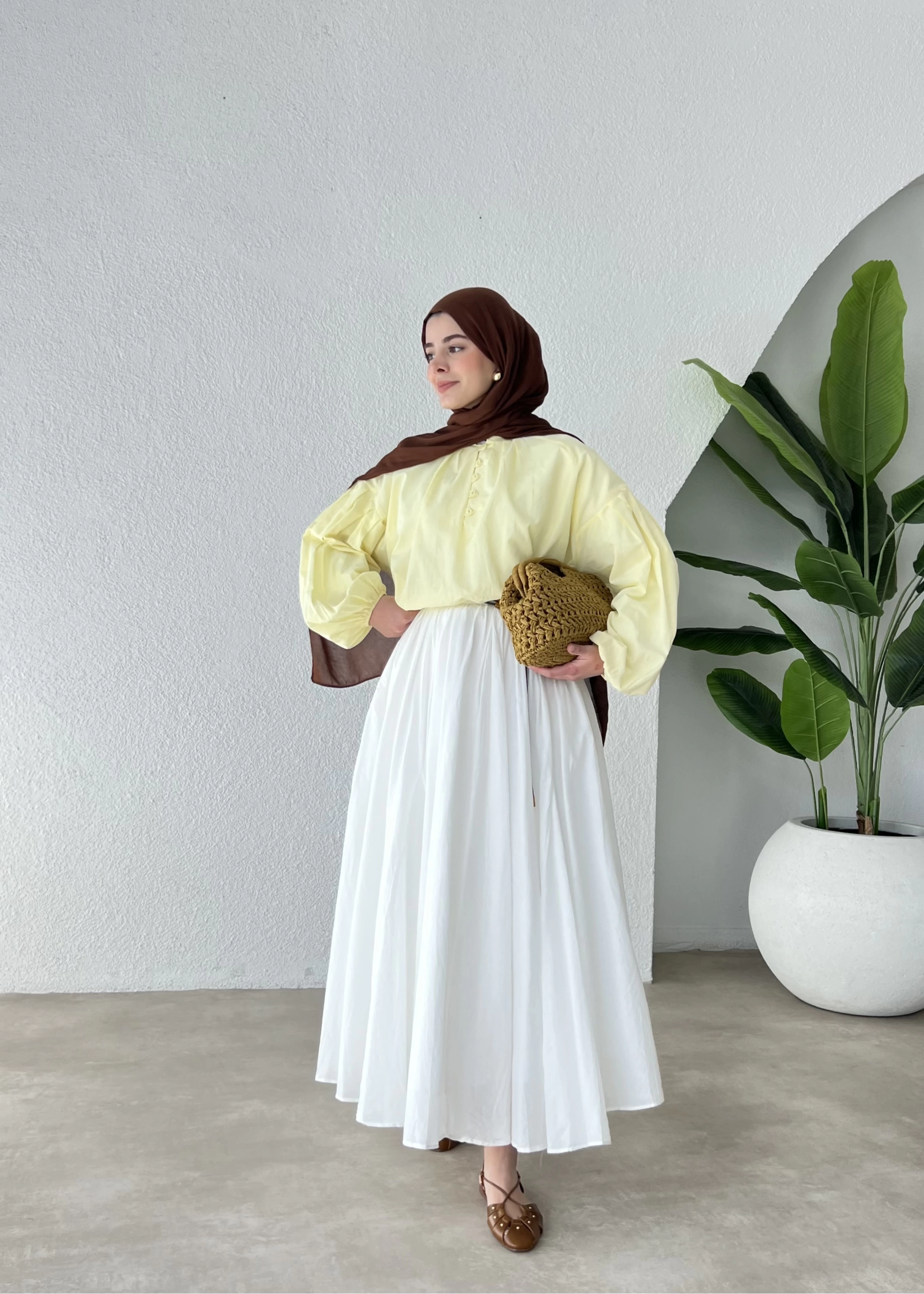 SHİNE VUAL GÖMLEK SARI