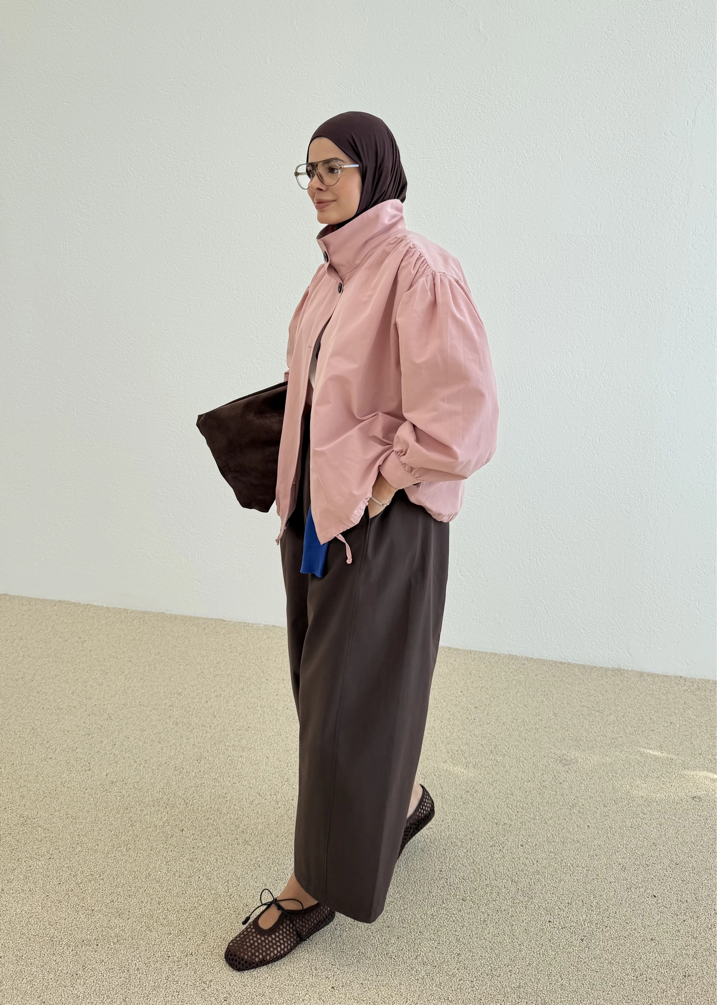 7746 SWAN DÜĞMELİ ASTARLI BOMBER pembe