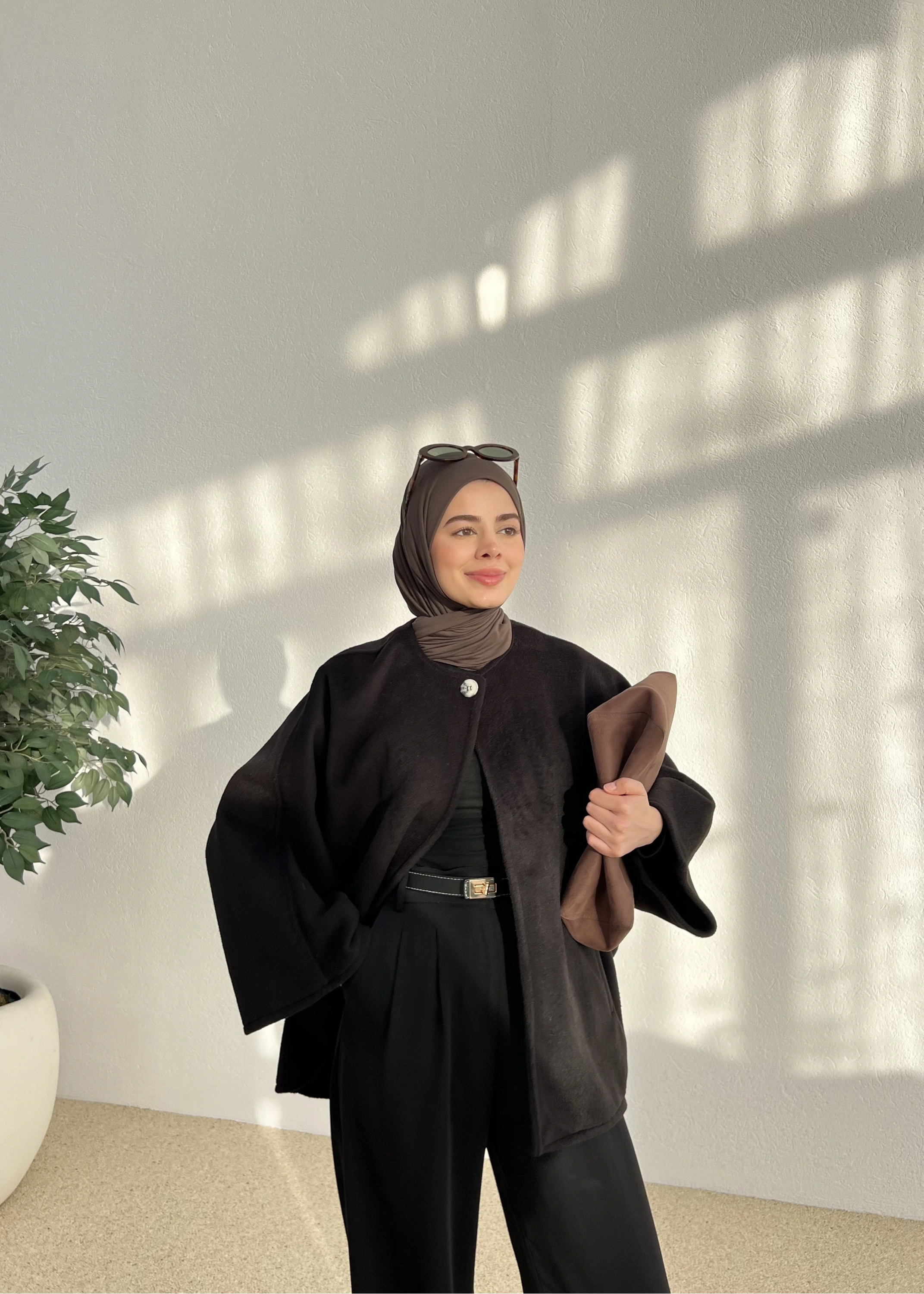 TEK DÜĞME iTHAL PREMİUM ASTARSIZ KABAN siyah