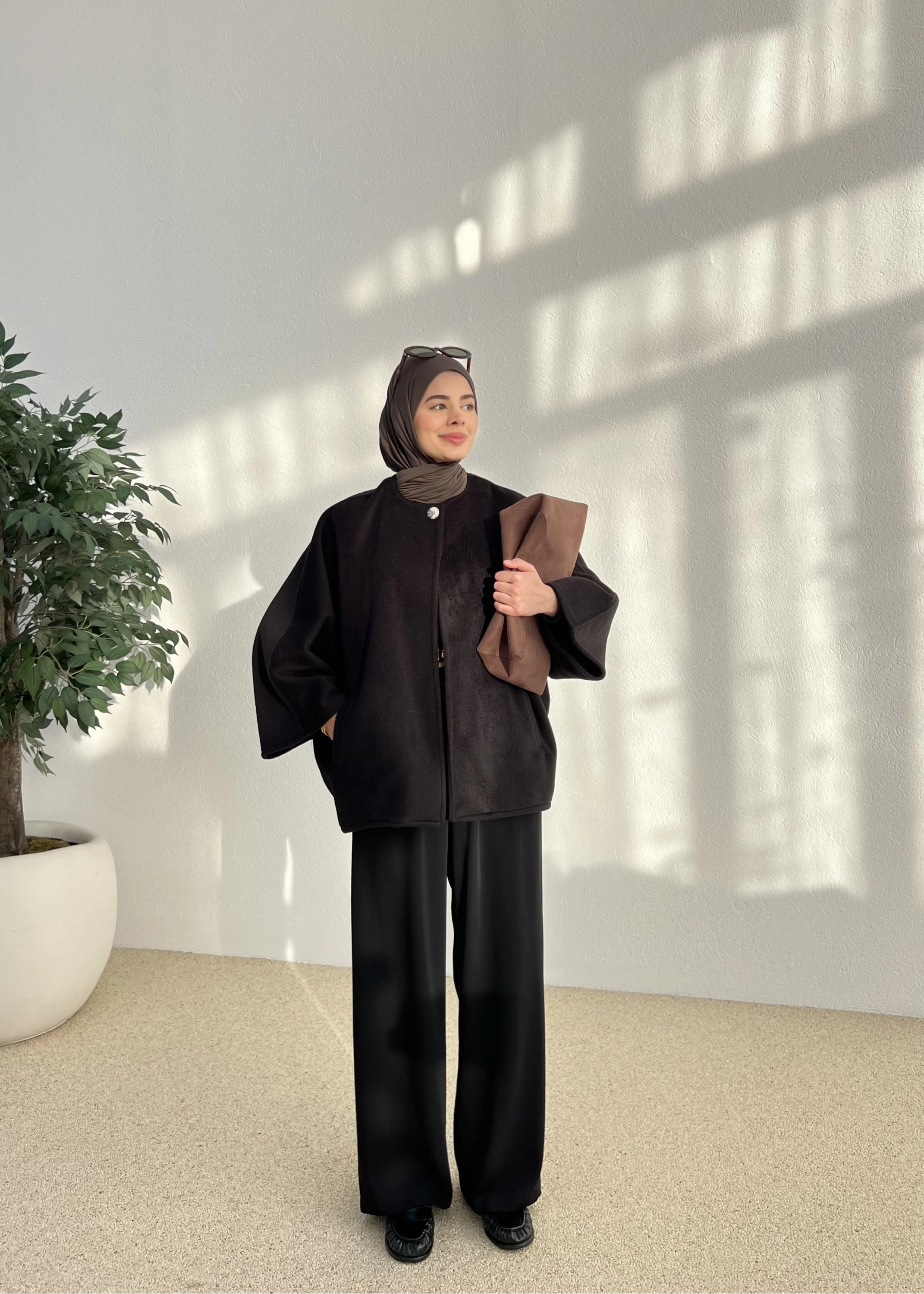 TEK DÜĞME iTHAL PREMİUM ASTARSIZ KABAN siyah