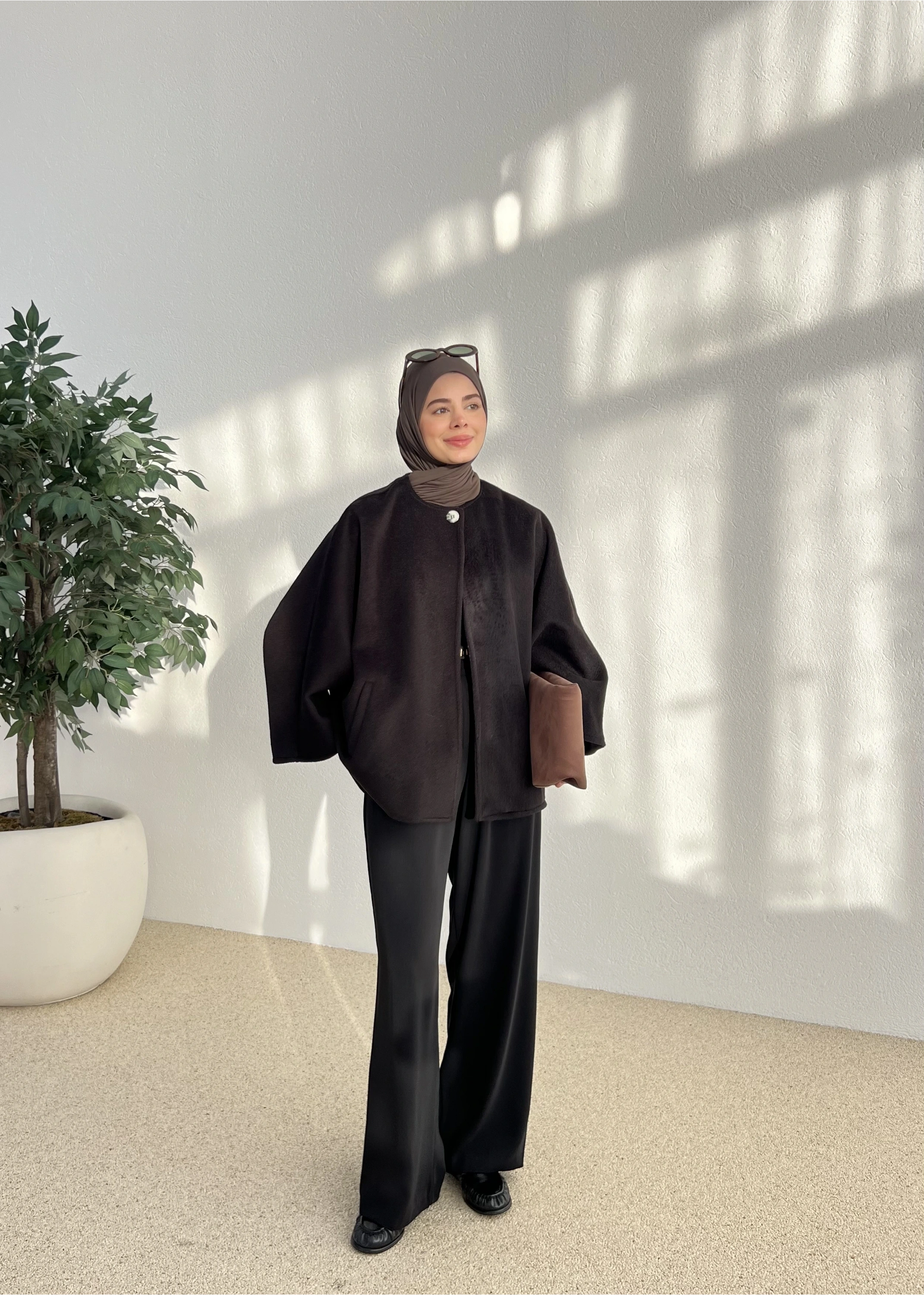 TEK DÜĞME iTHAL PREMİUM ASTARSIZ KABAN siyah