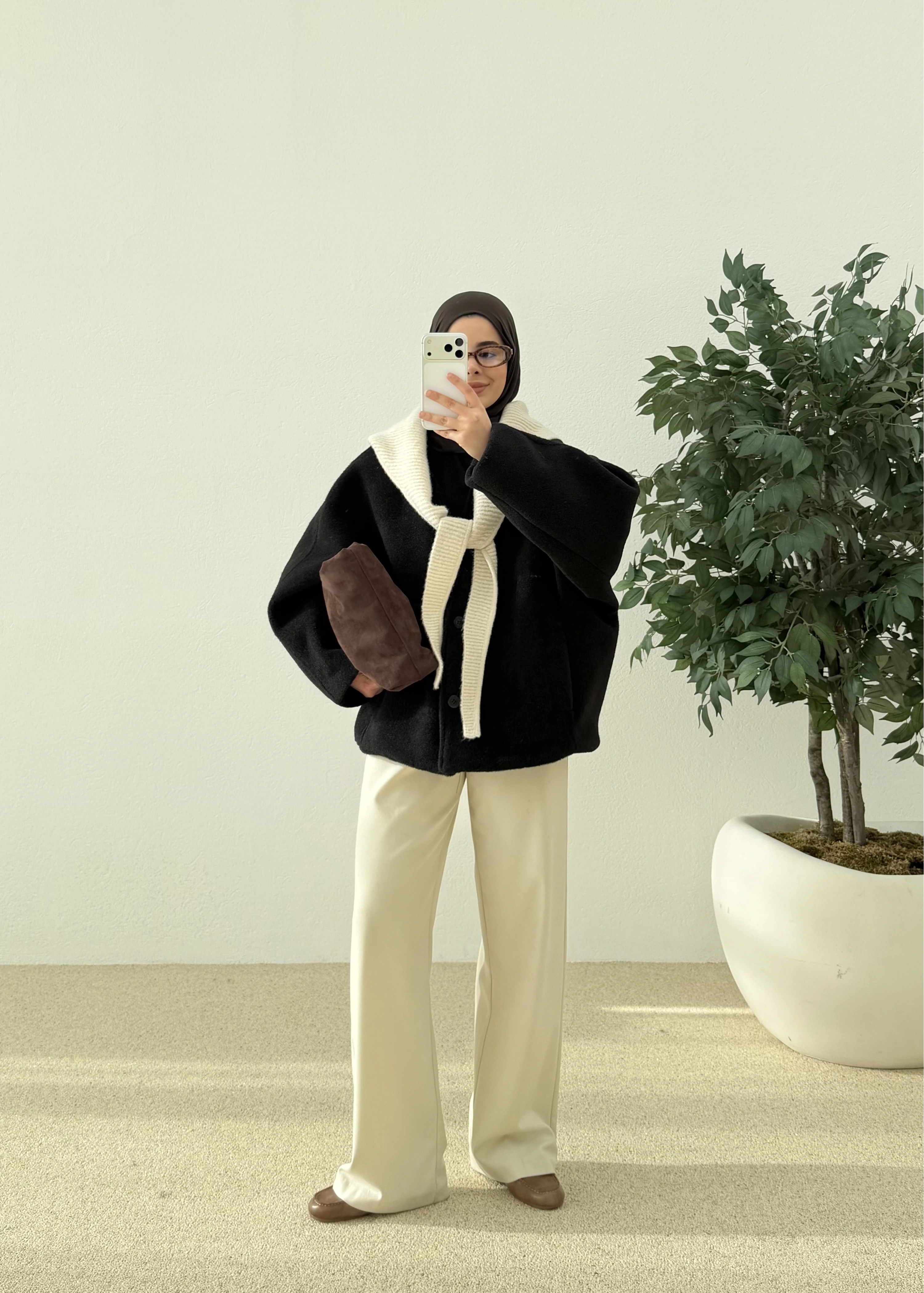 V YAKA PREMİUM KABAN siyah