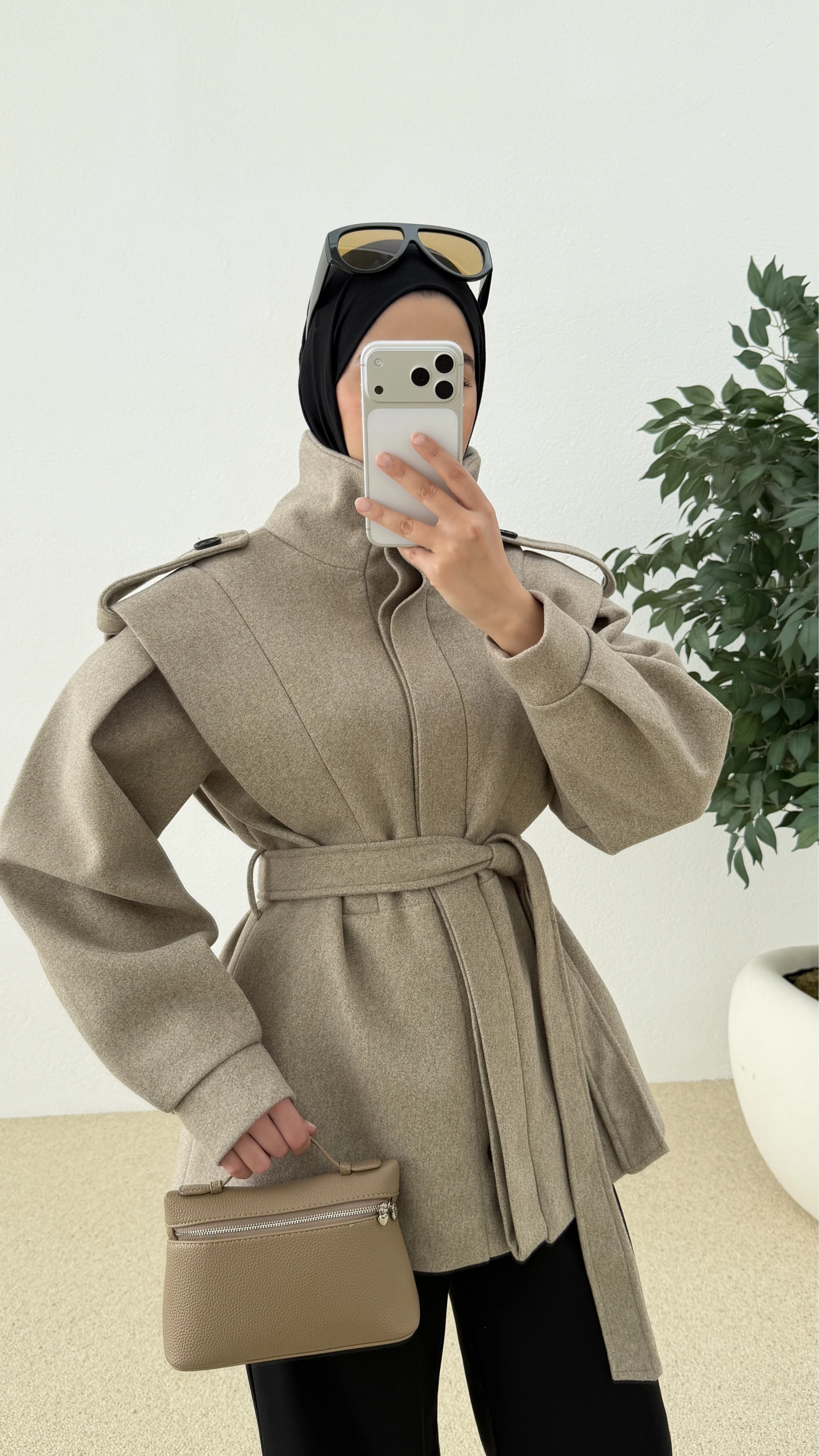 vatka detay kaban sütlü bej