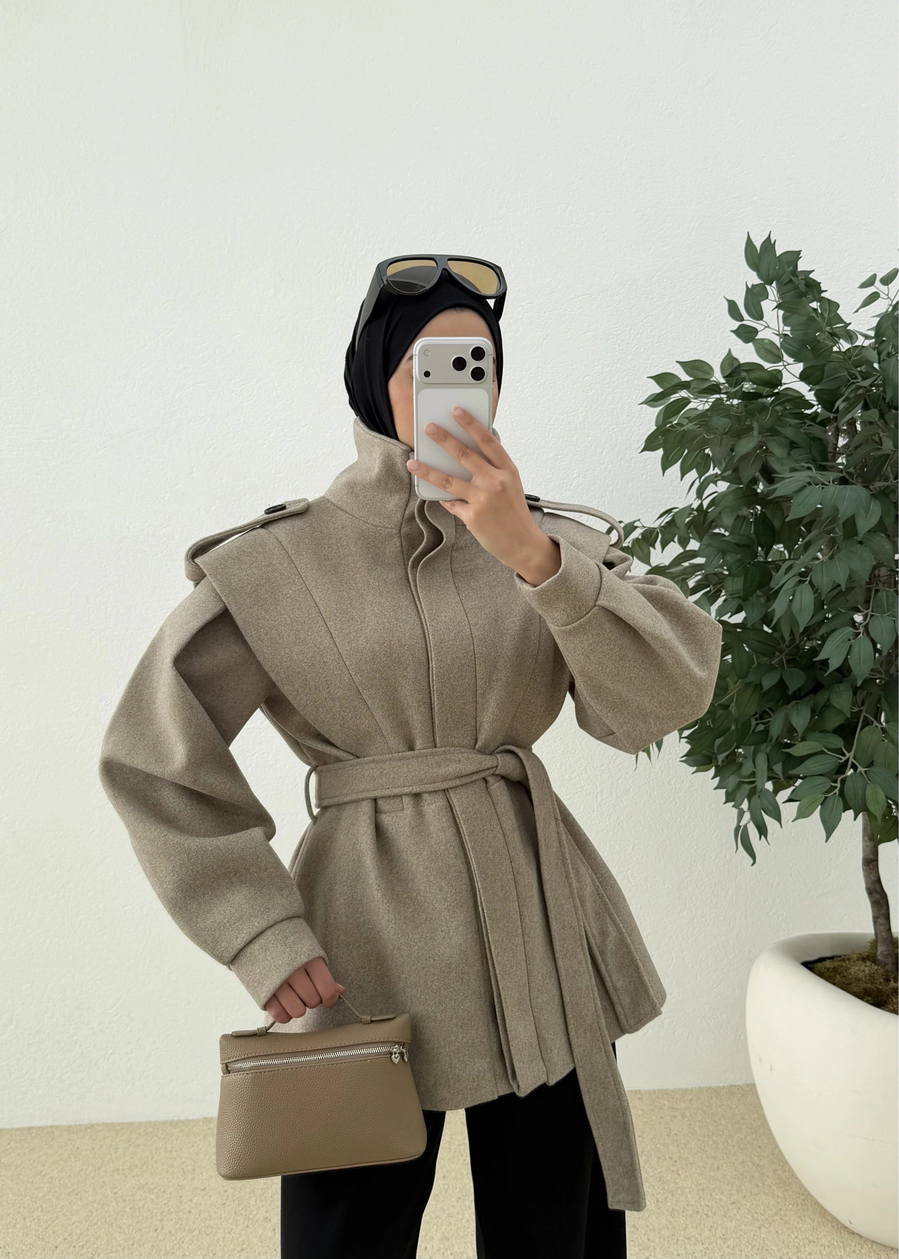 vatka detay kaban sütlü bej