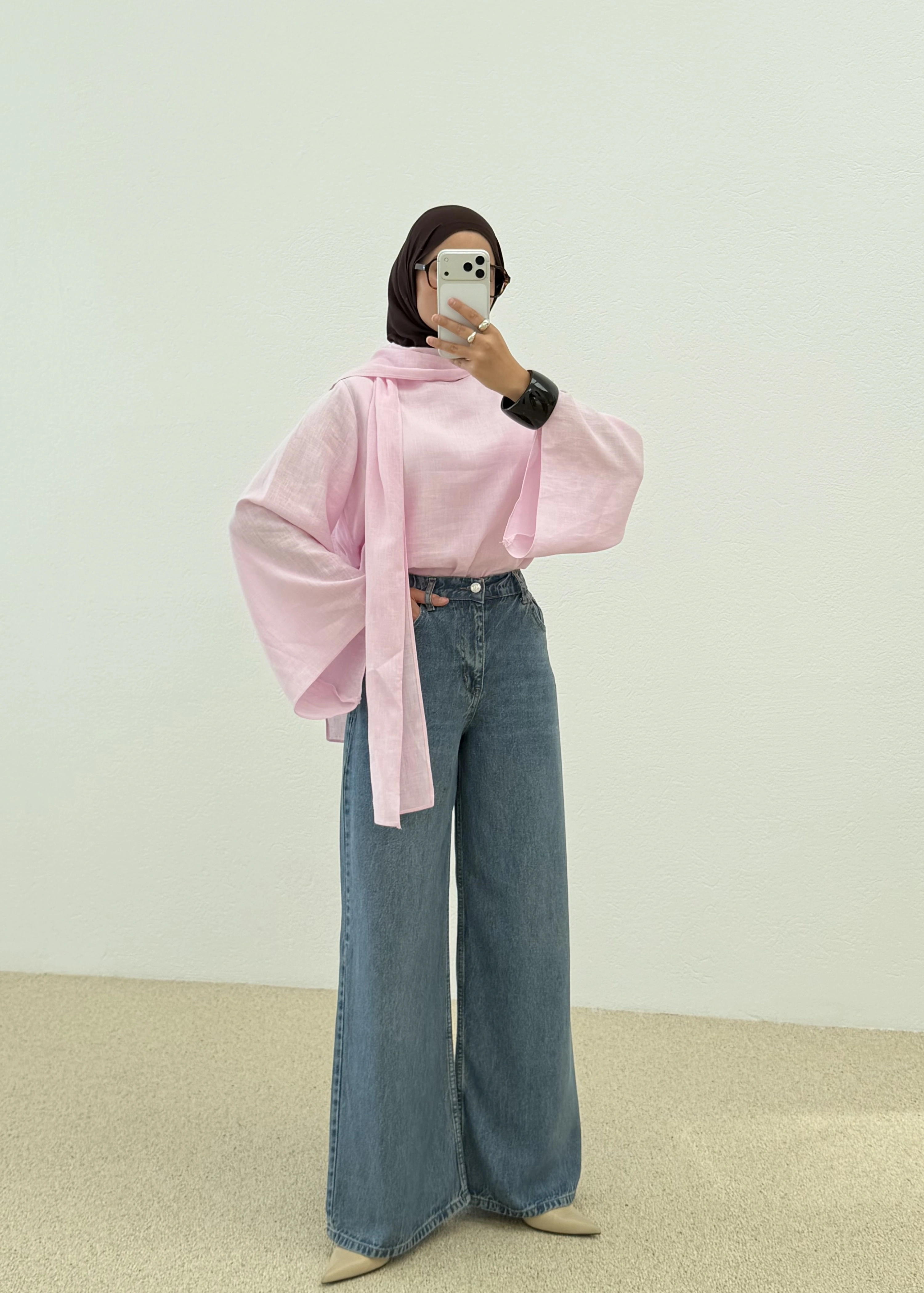 MAVİ TENCEL KOT PALAZZO