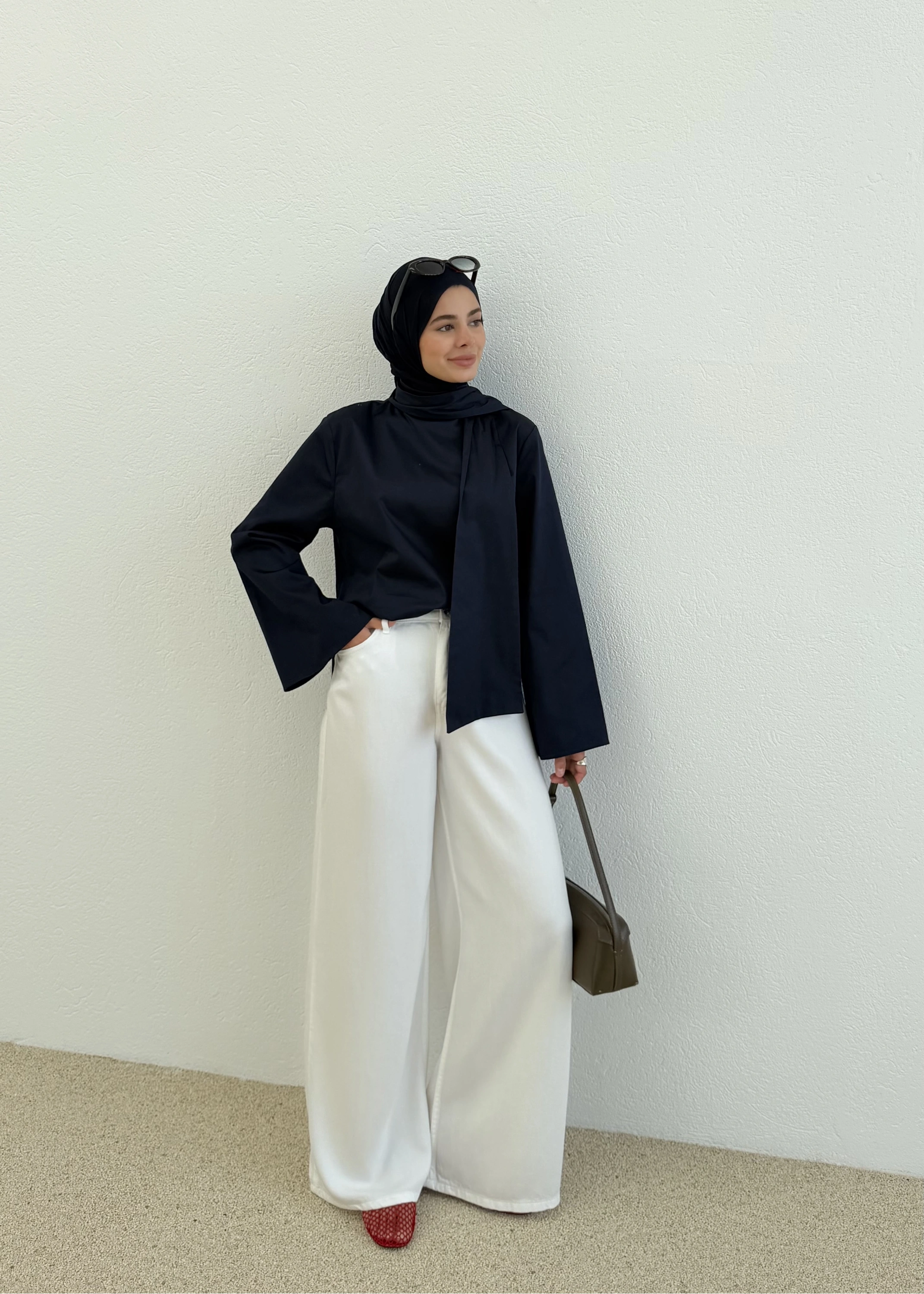 008 TENCEL KOT PALAZZO BEYAZ