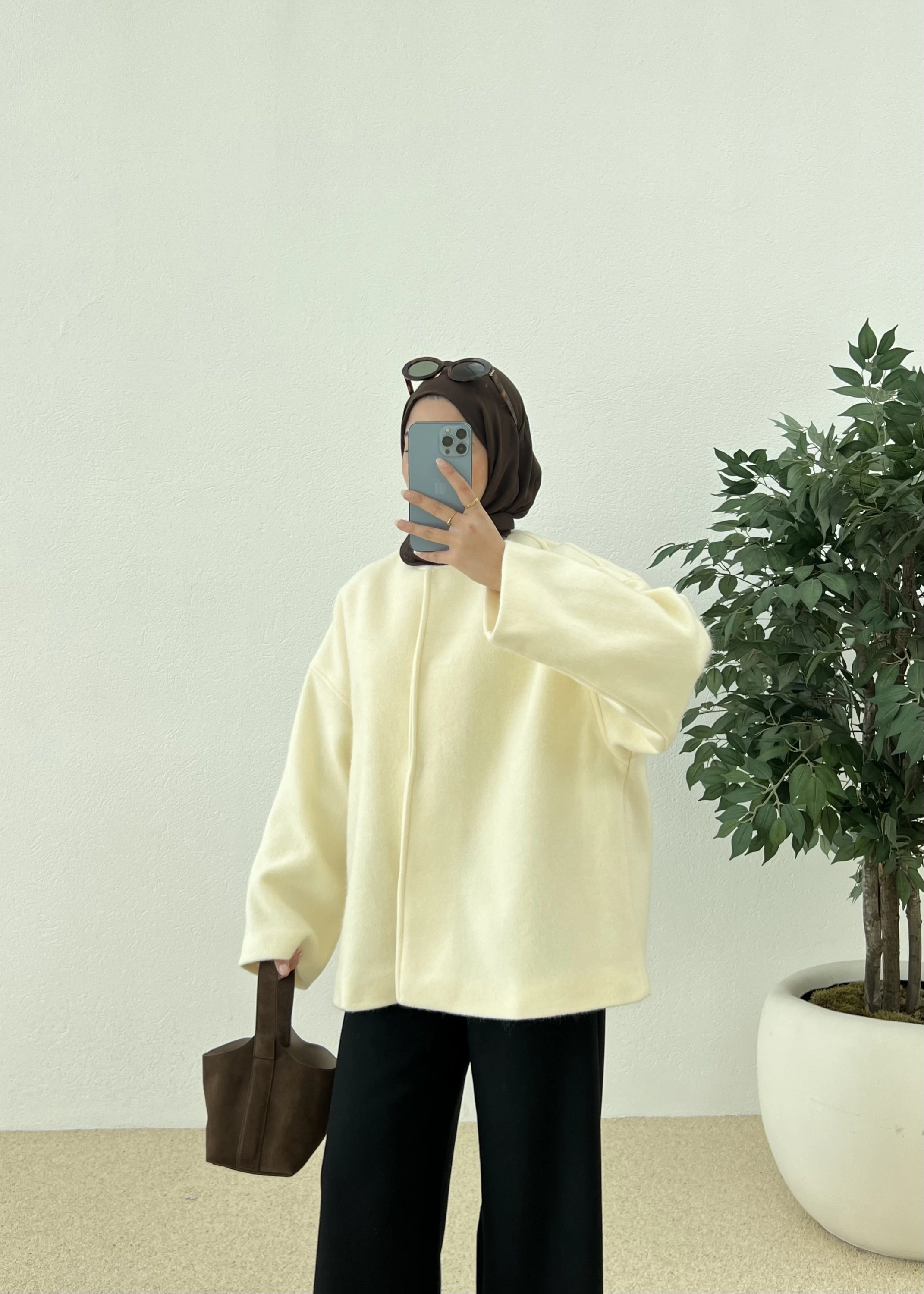 X1 PREMİUM oversize kaşe kaban