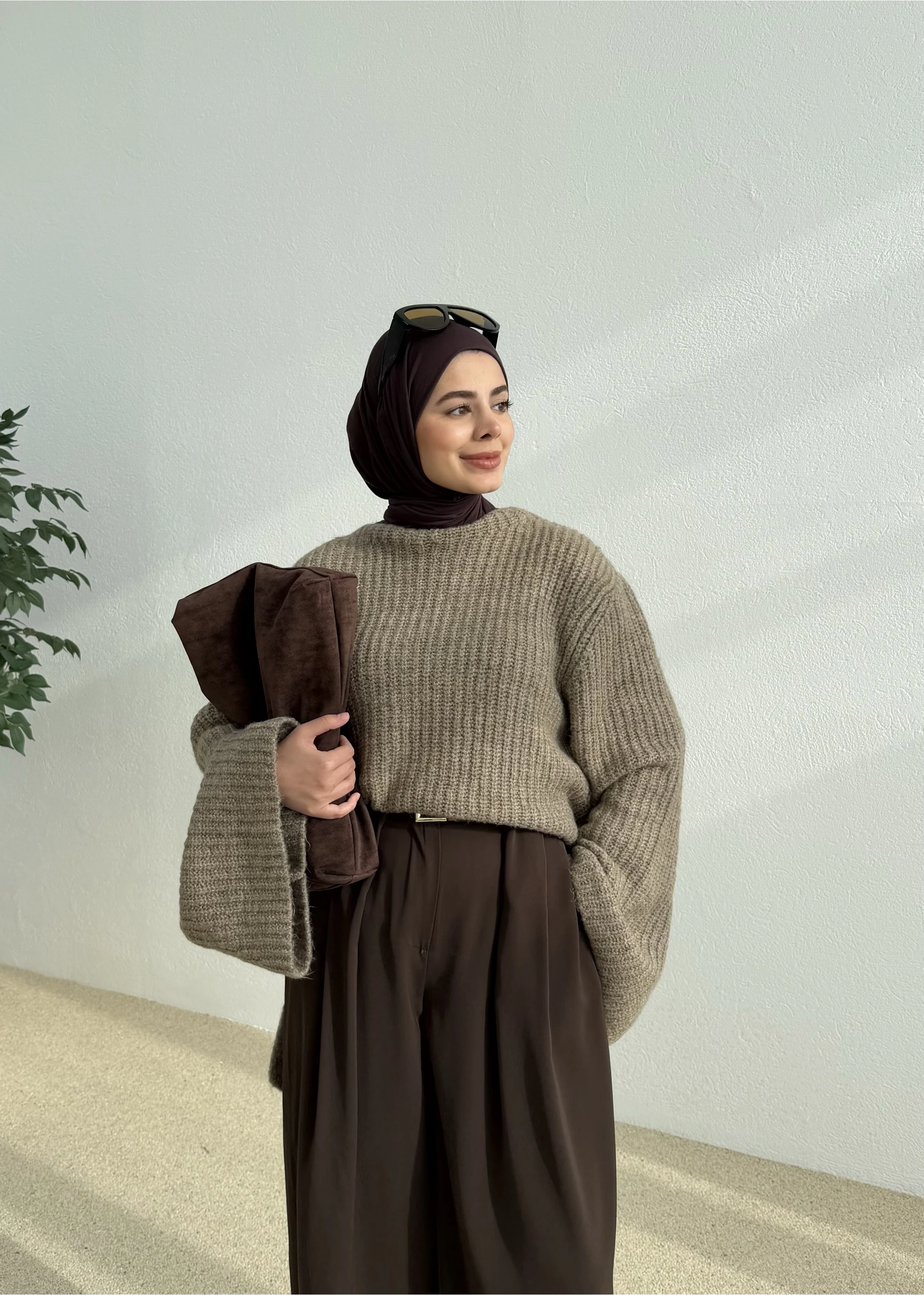 YIRTMAÇLI KAZAK VİZON