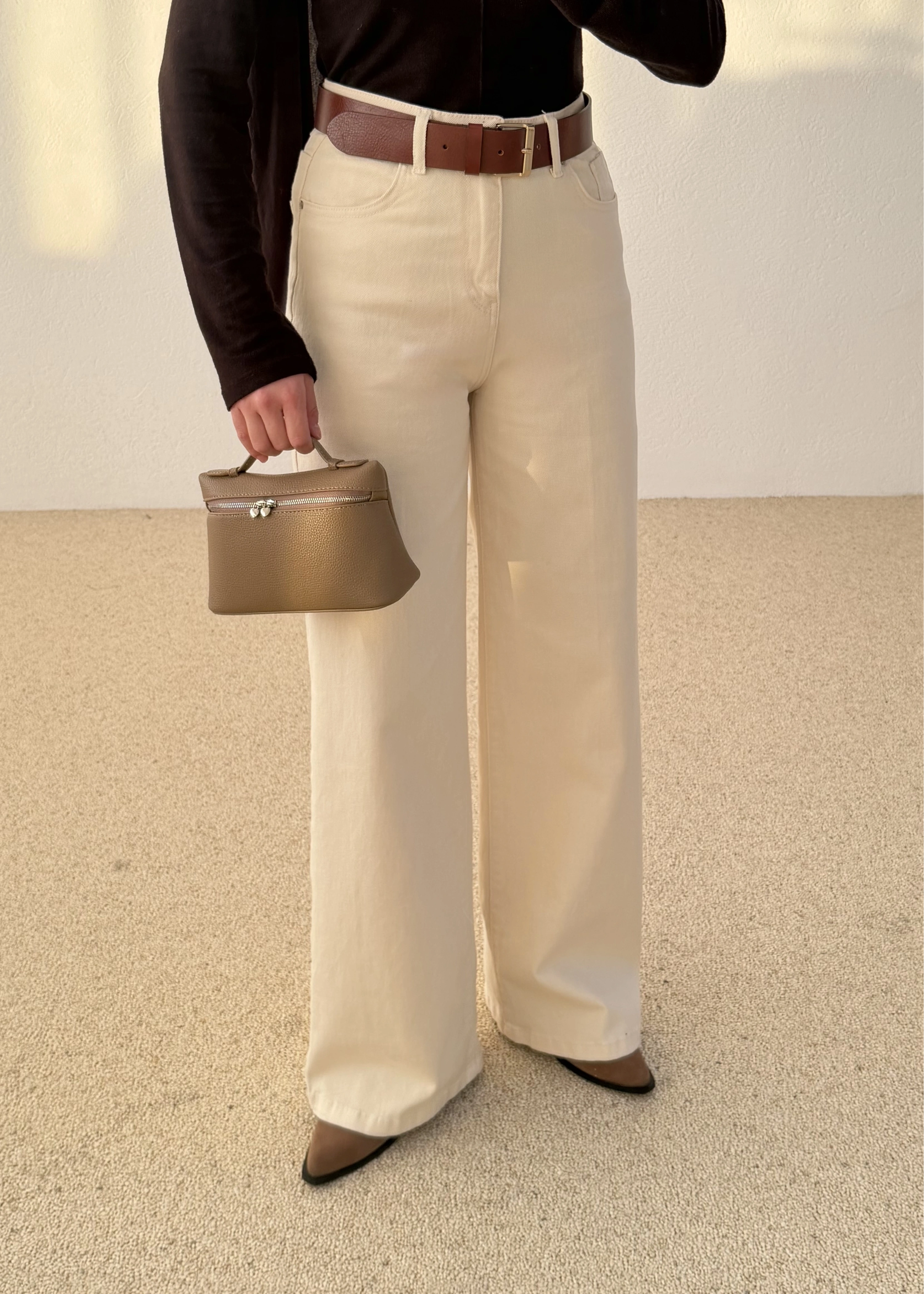 YÜKSEK BEL ZR KOT PALAZZO BEJ