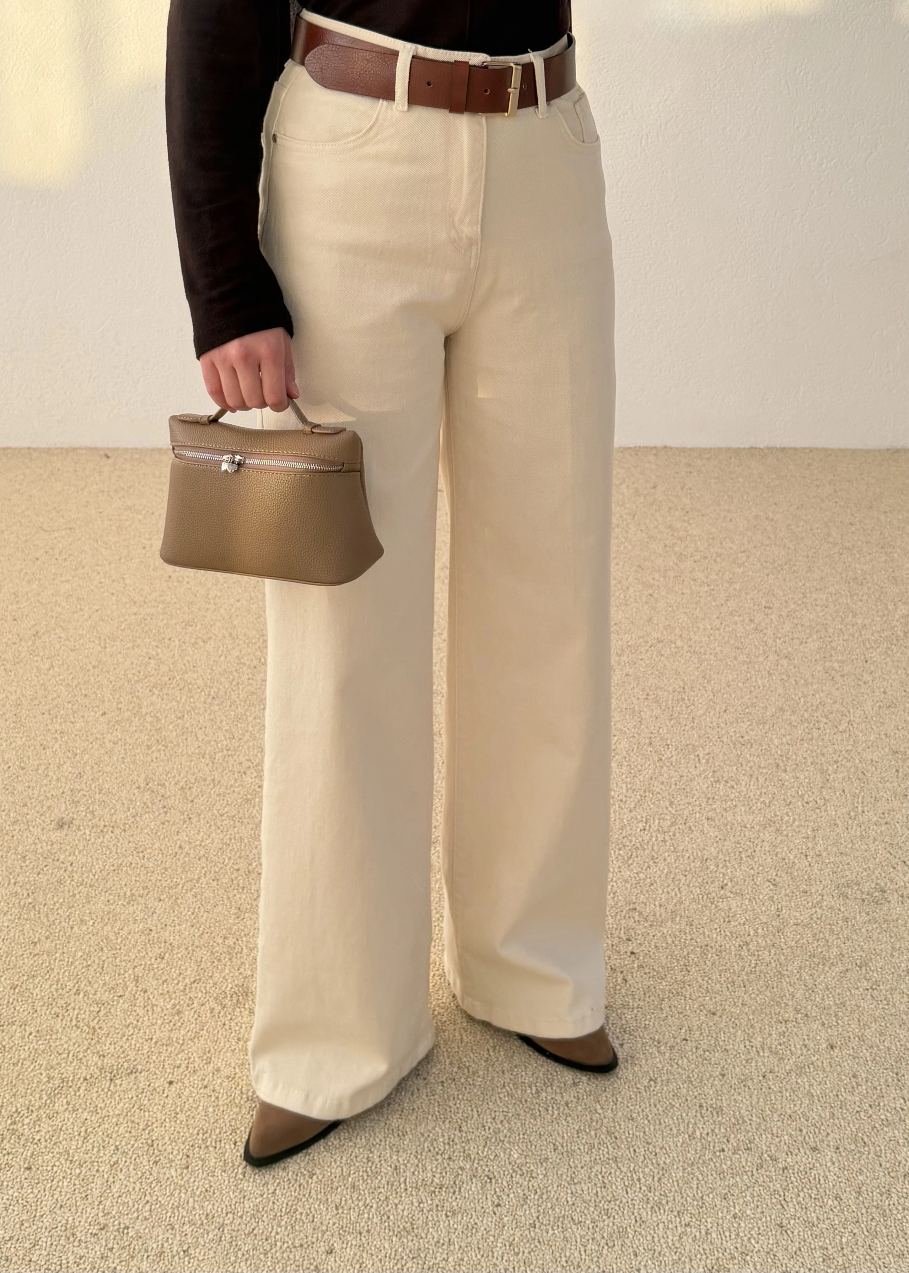 YÜKSEK BEL ZR KOT PALAZZO BEJ