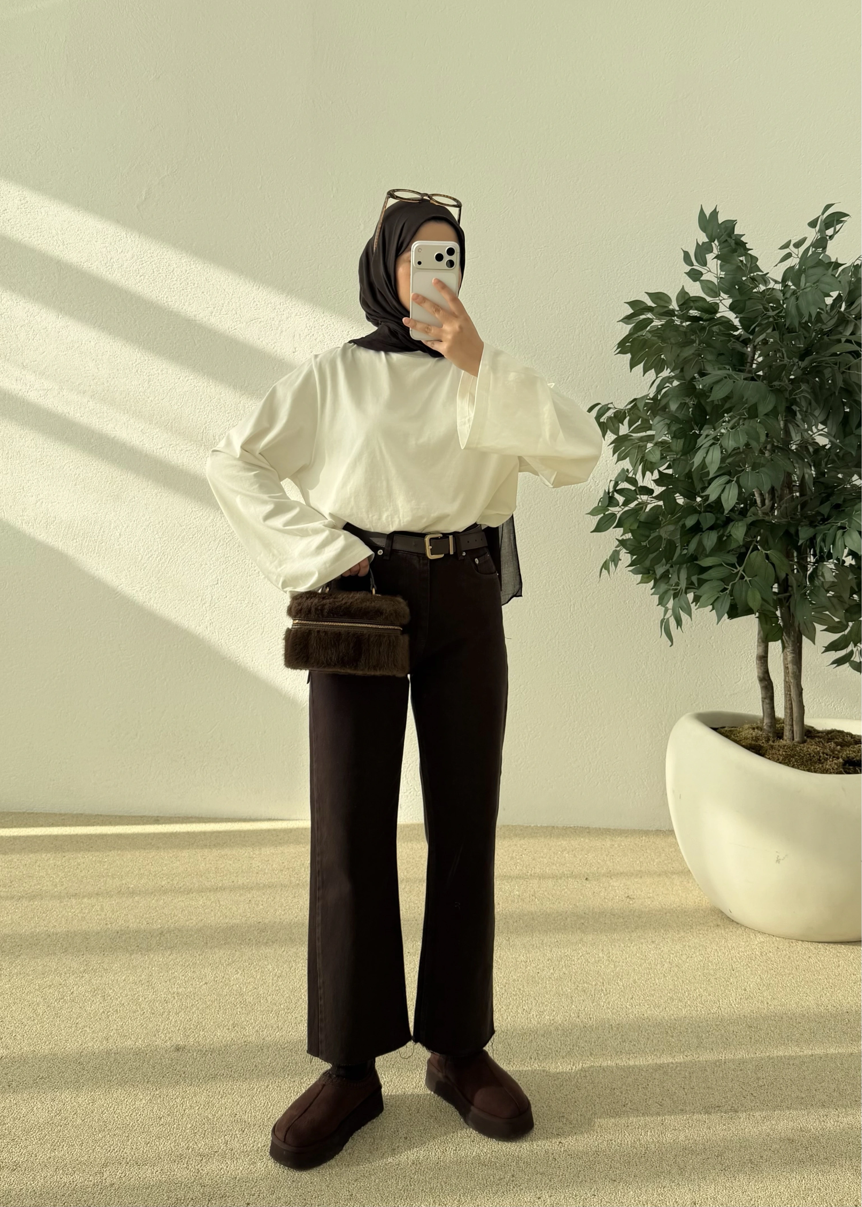 Zara Model Ultra Yüksek Belli Kesik Düz Paça Jeans acı kahve