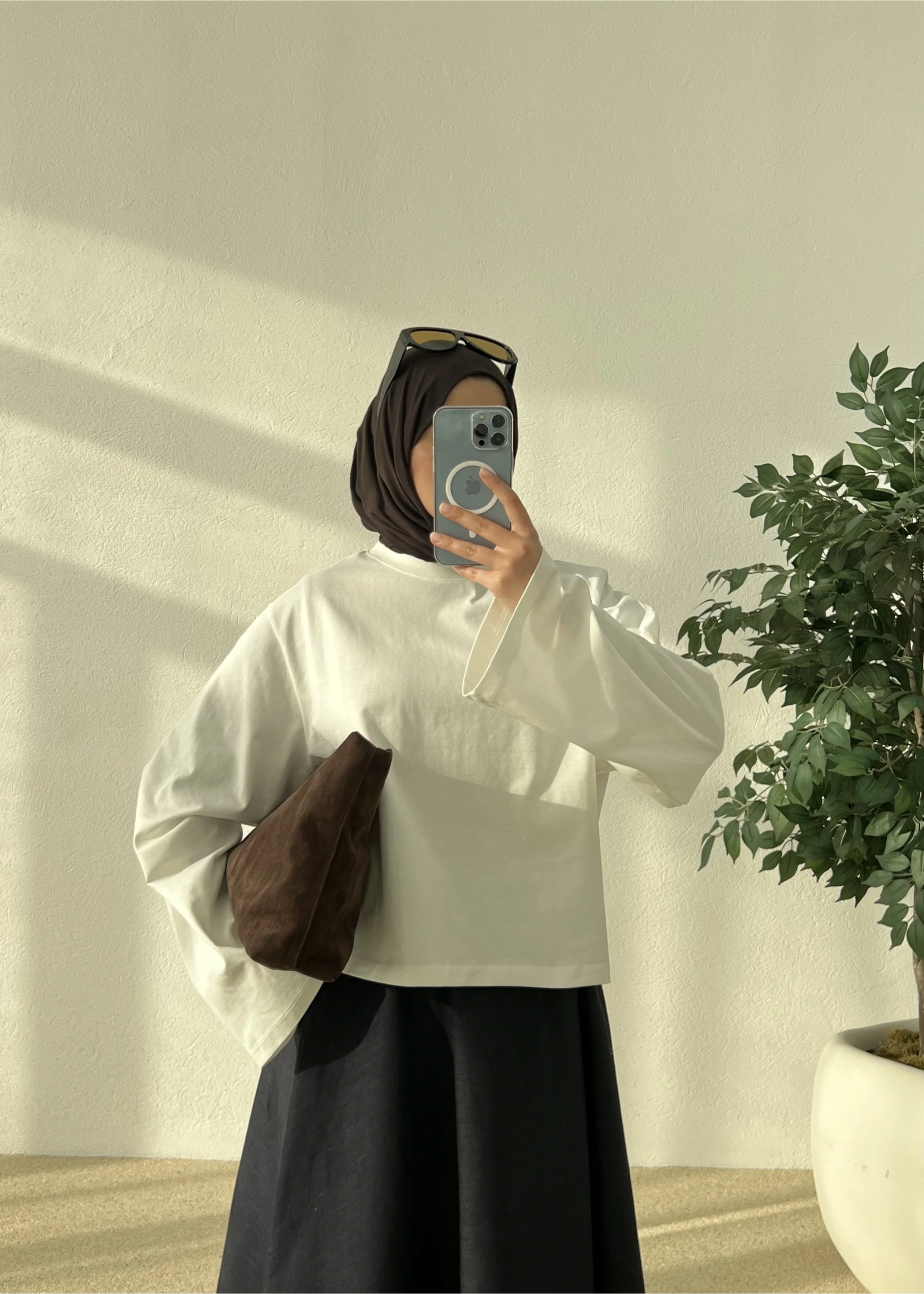 ZR BASİC KALIN UZUN KOLLU TİŞÖRT BEYAZ