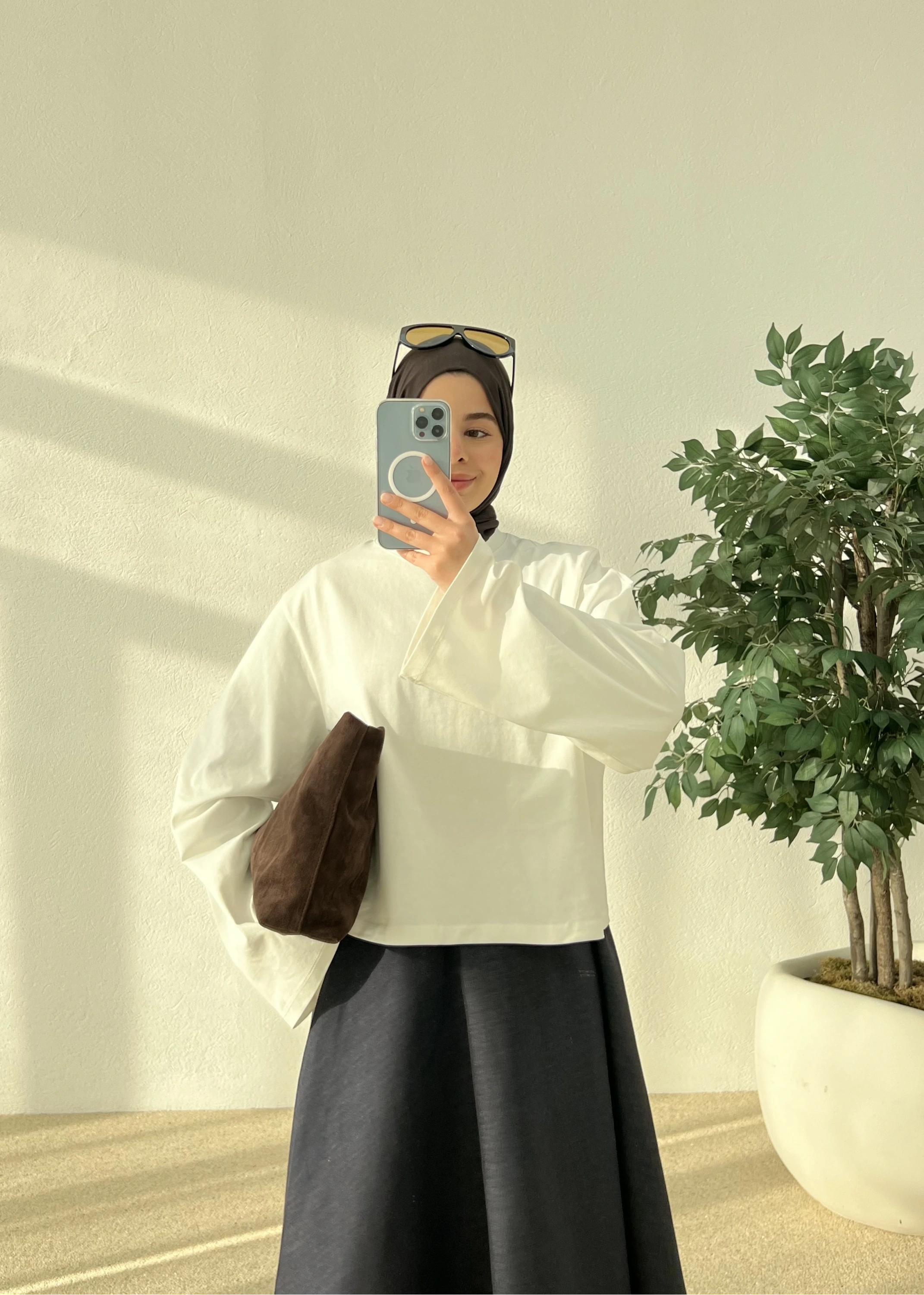 ZR BASİC KALIN UZUN KOLLU TİŞÖRT BEYAZ