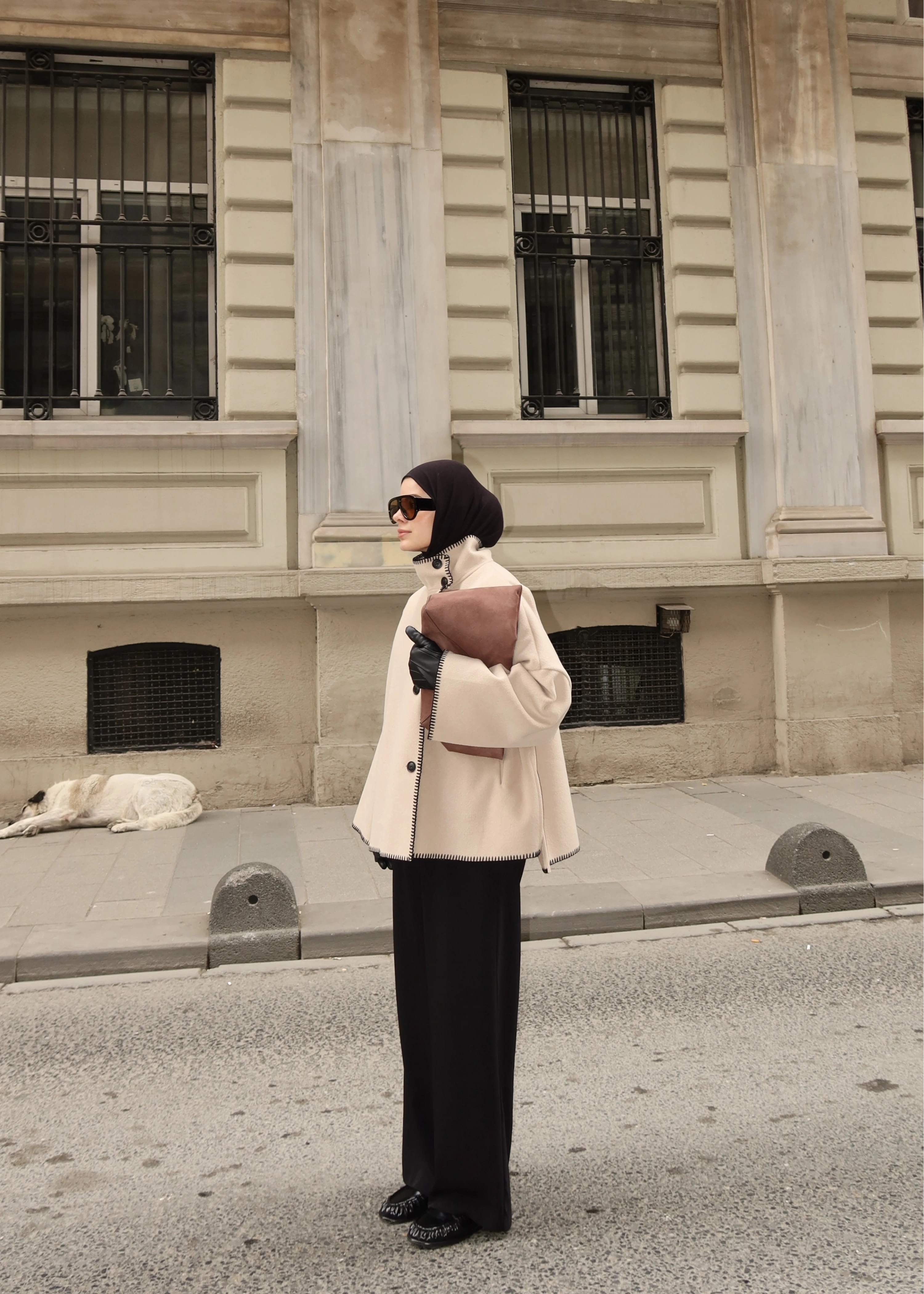 ZR DİKİŞLİ KABAN bej