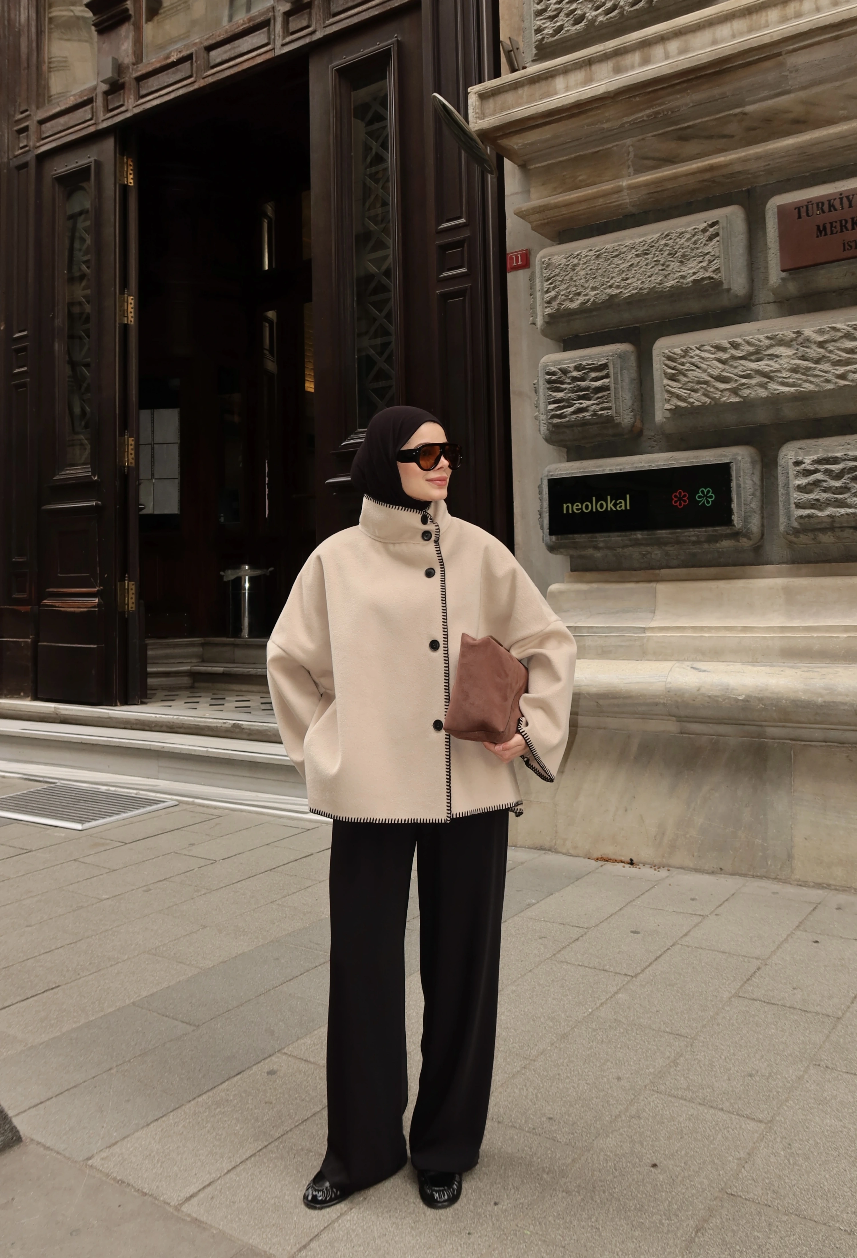 ZR DİKİŞLİ KABAN bej