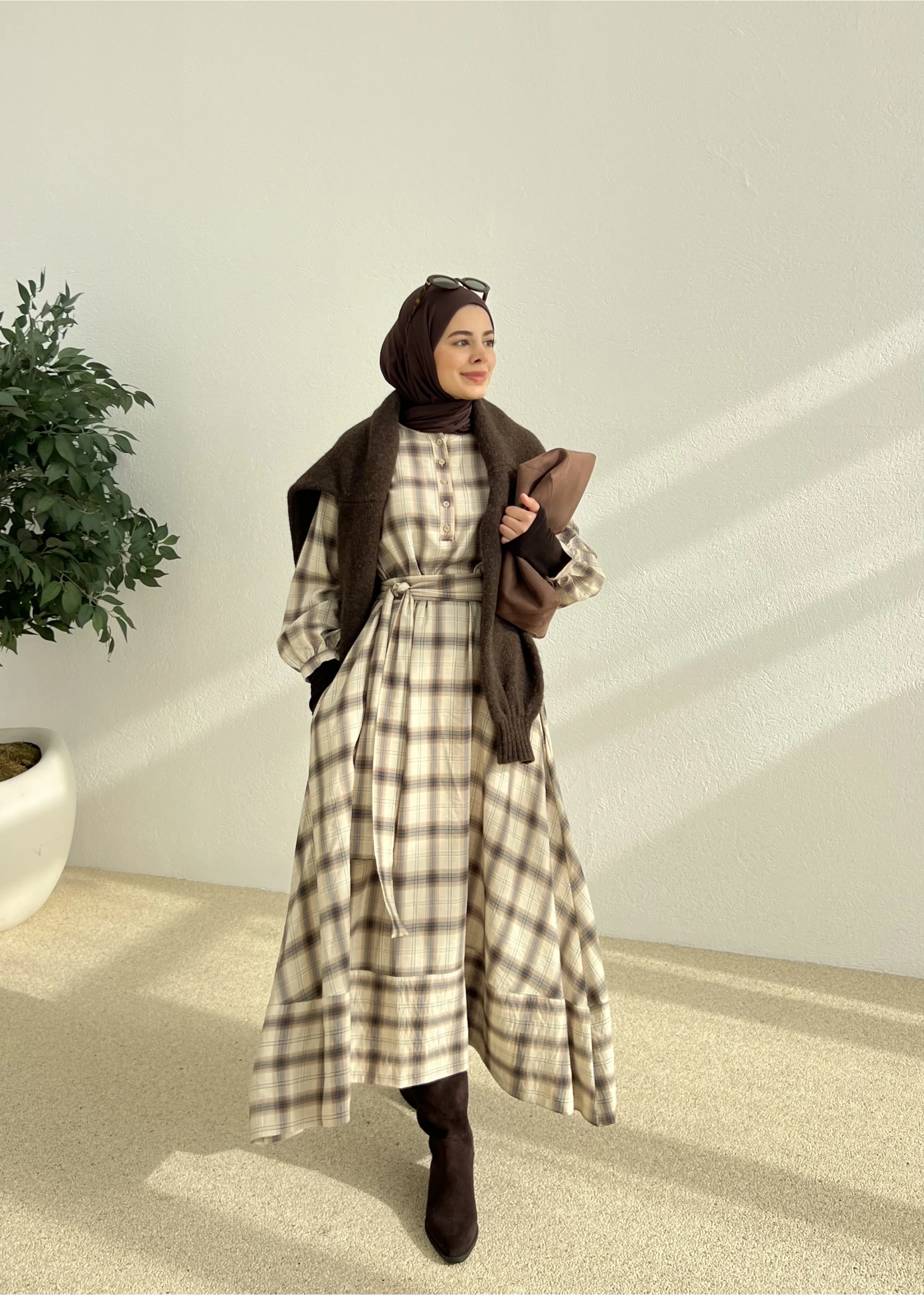 ZR ELBİSE pll BEJ GEÇİŞLİ