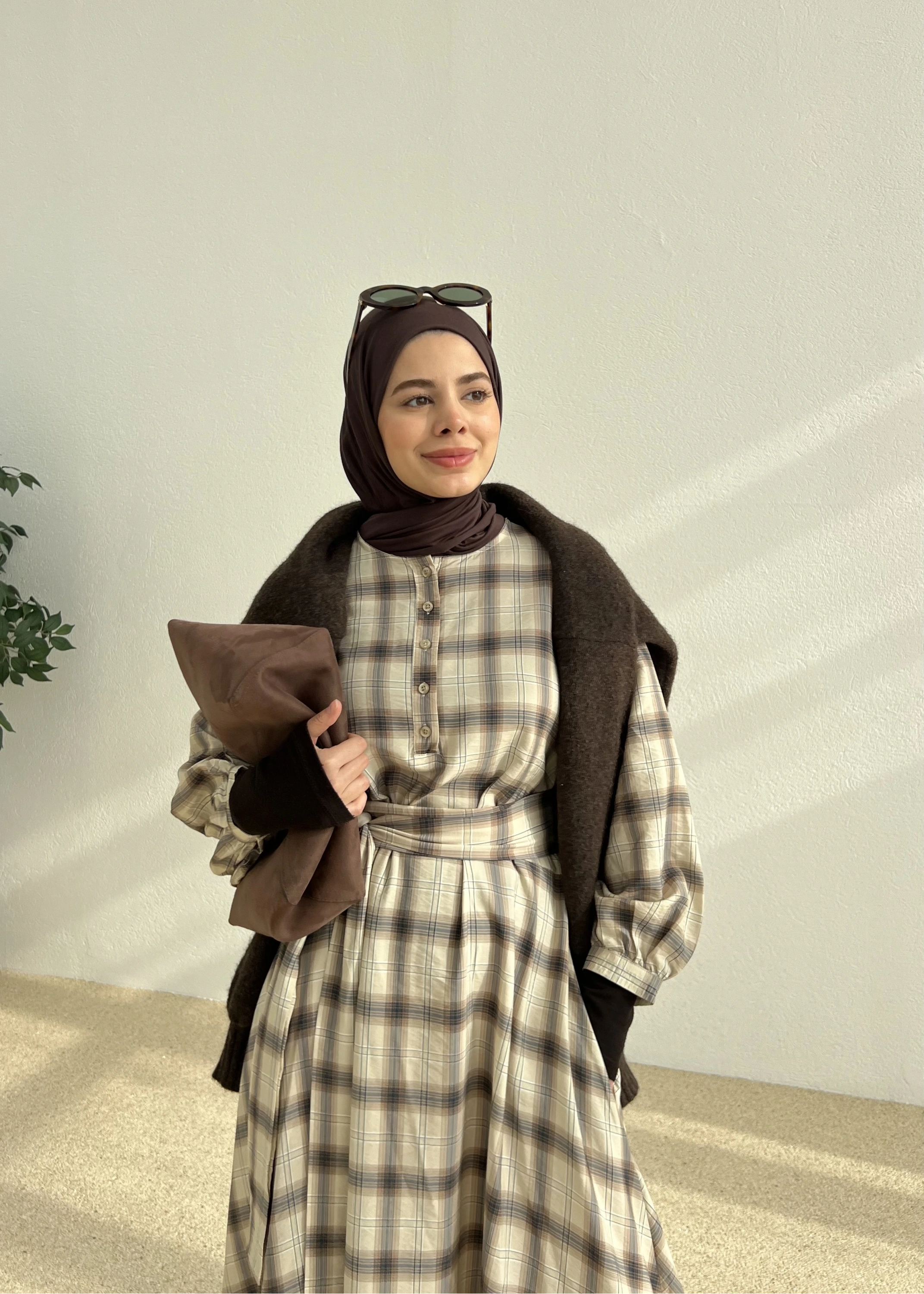 ZR ELBİSE pll BEJ GEÇİŞLİ