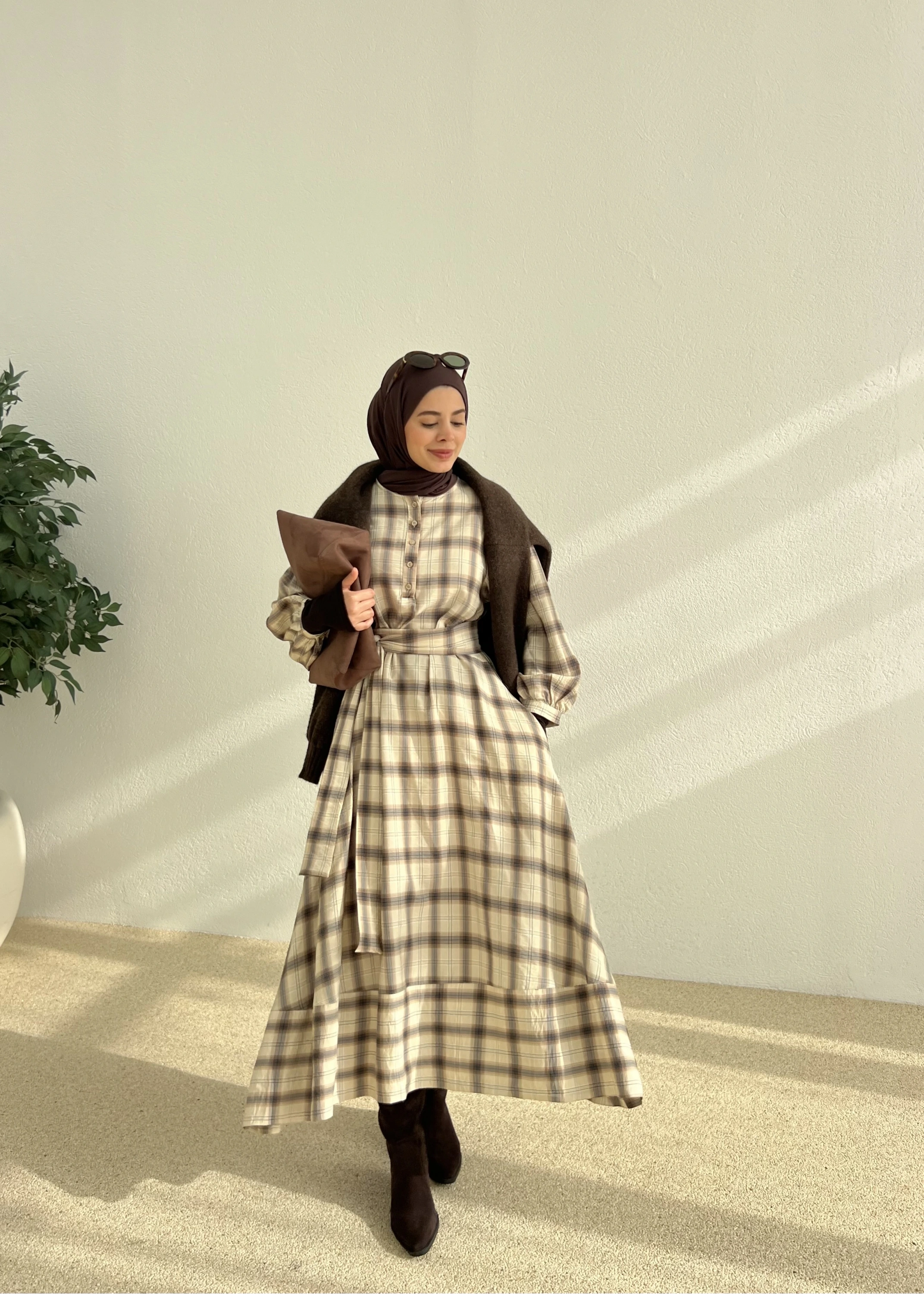 ZR ELBİSE pll BEJ GEÇİŞLİ