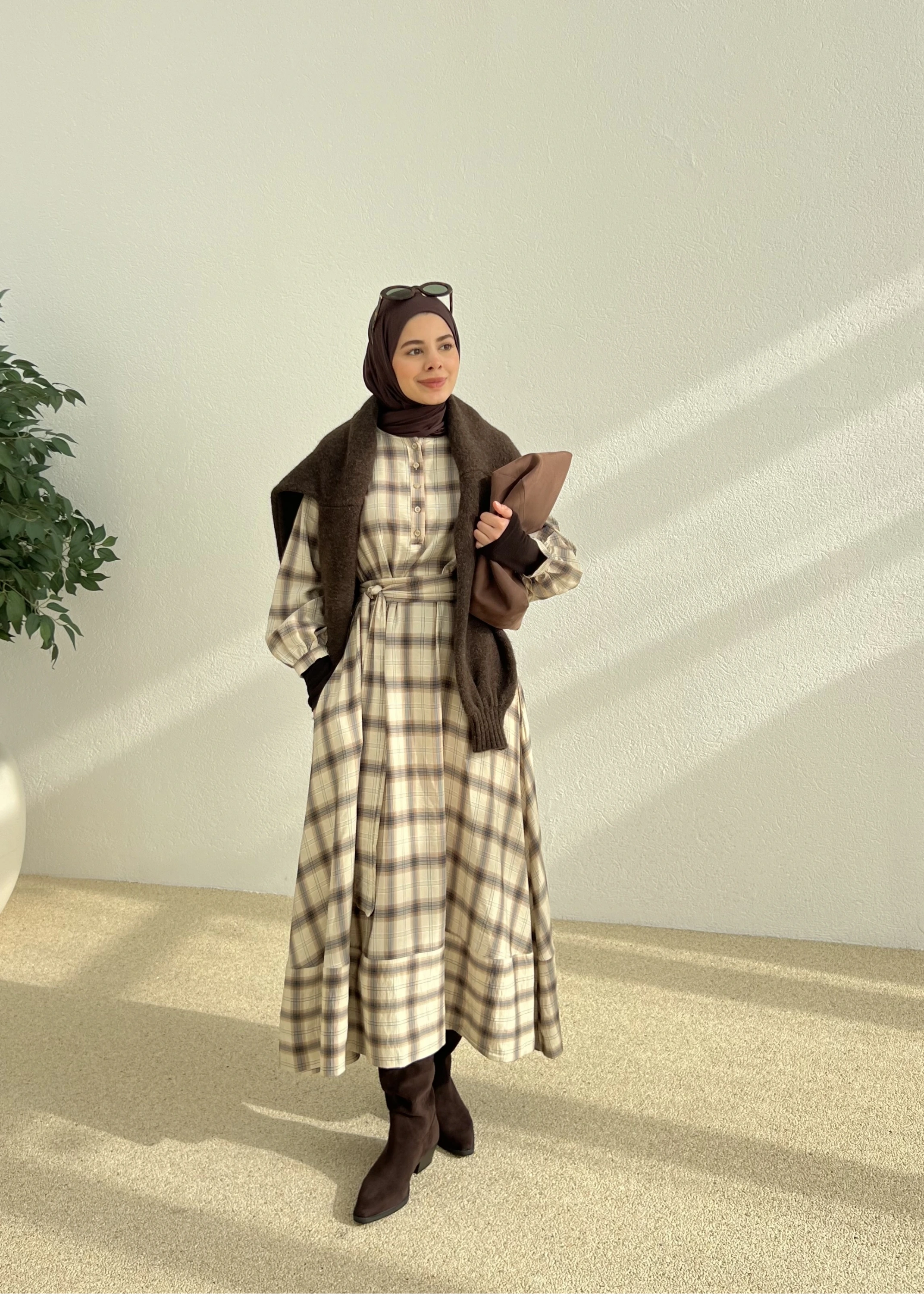 ZR ELBİSE pll BEJ GEÇİŞLİ