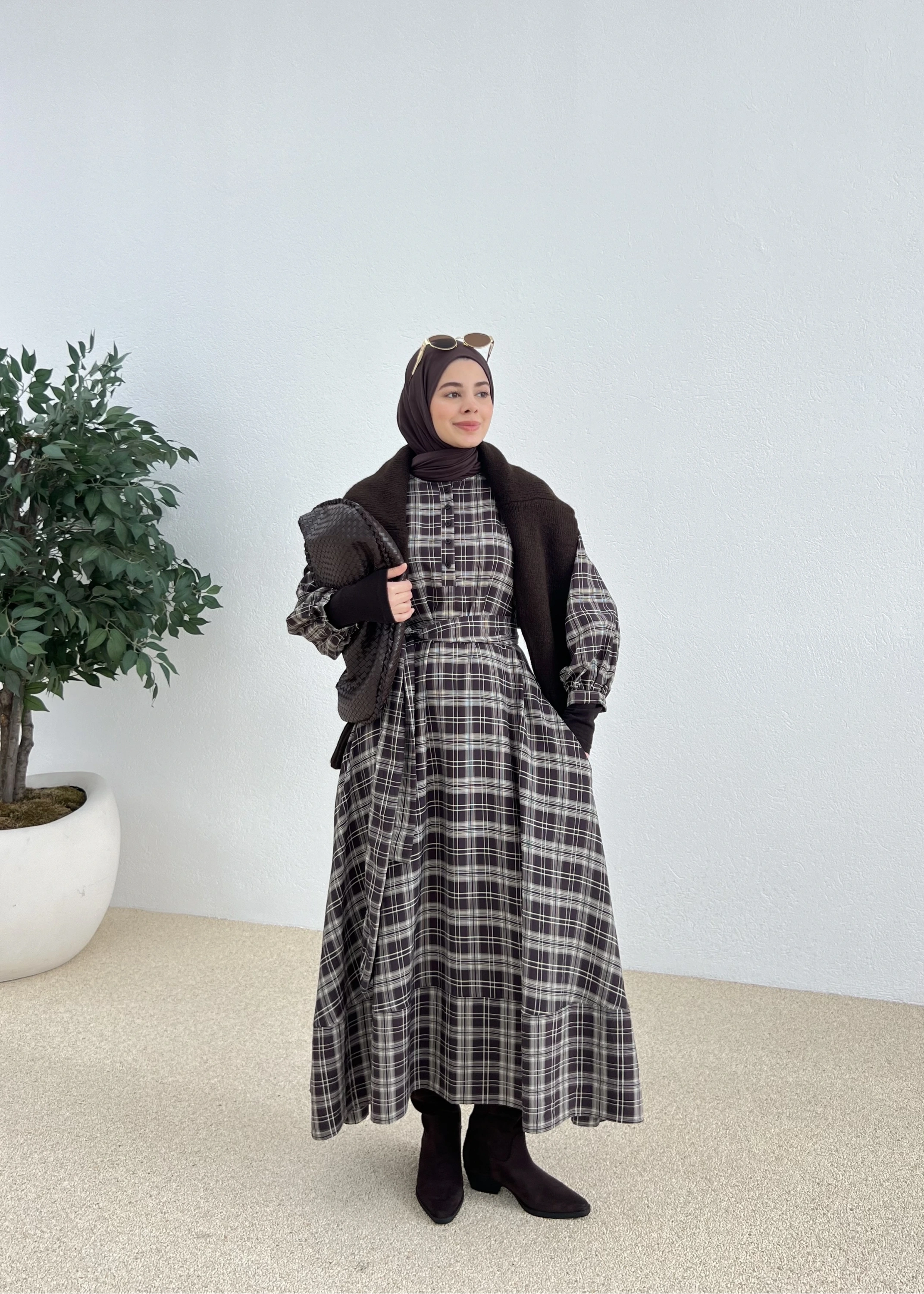 ZR ELBİSE pll KAHVE GEÇİŞLİ