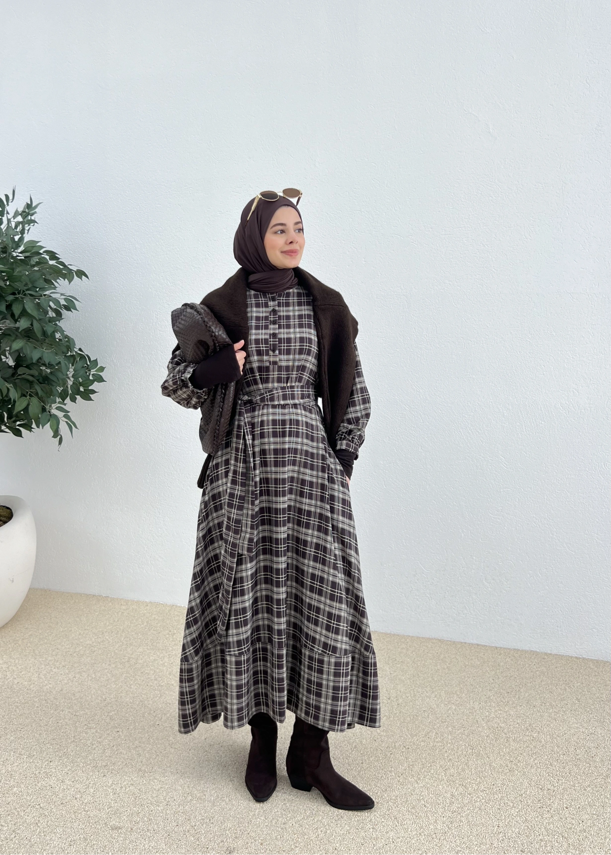 ZR ELBİSE pll KAHVE GEÇİŞLİ