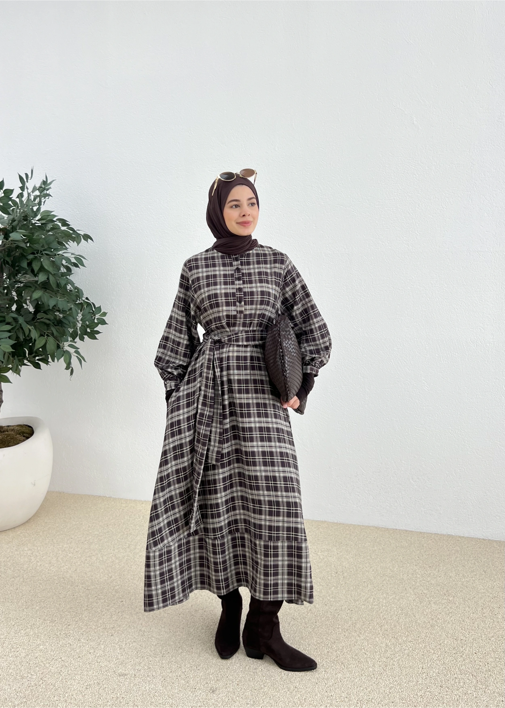 ZR ELBİSE pll KAHVE GEÇİŞLİ