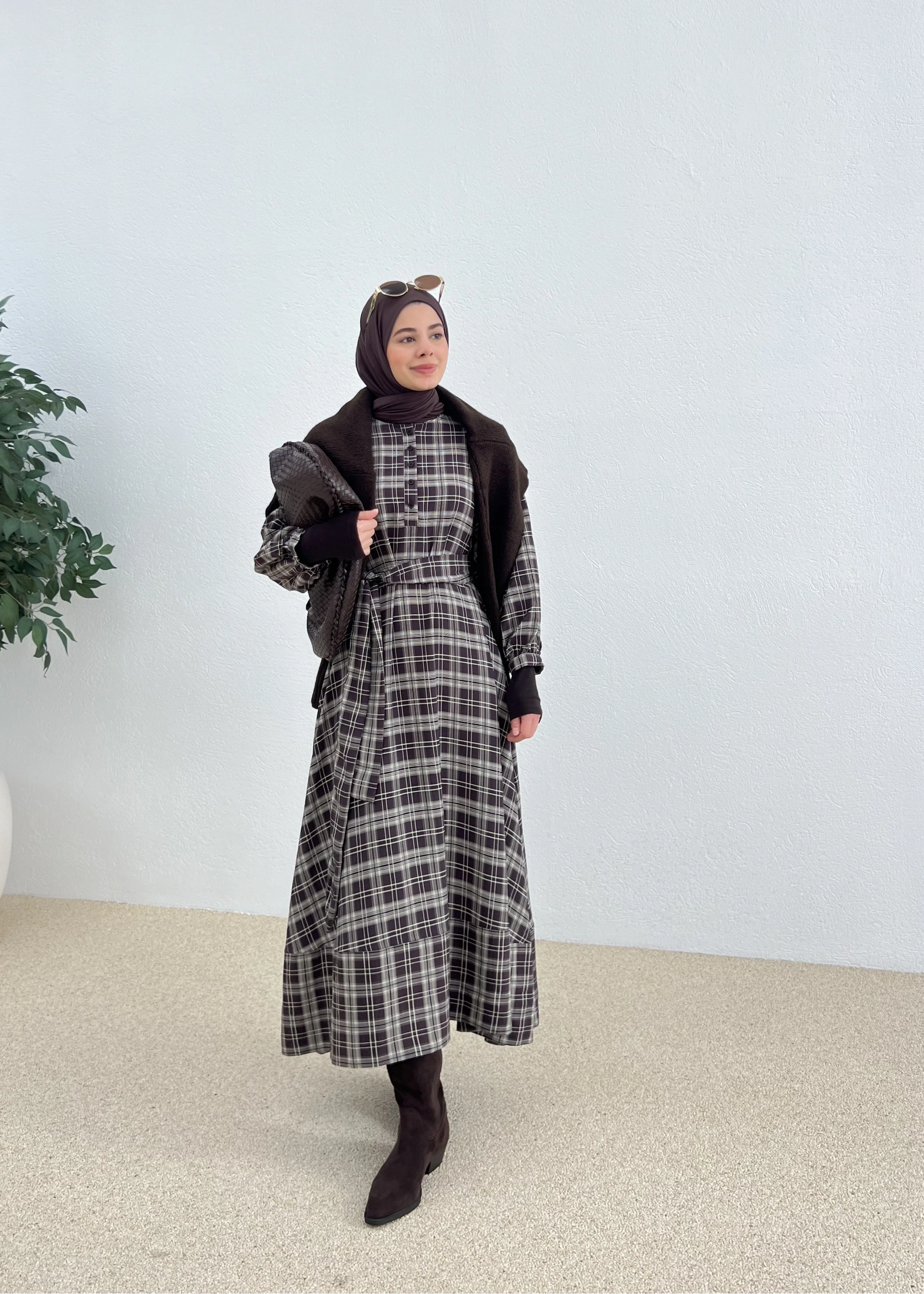 ZR ELBİSE pll KAHVE GEÇİŞLİ