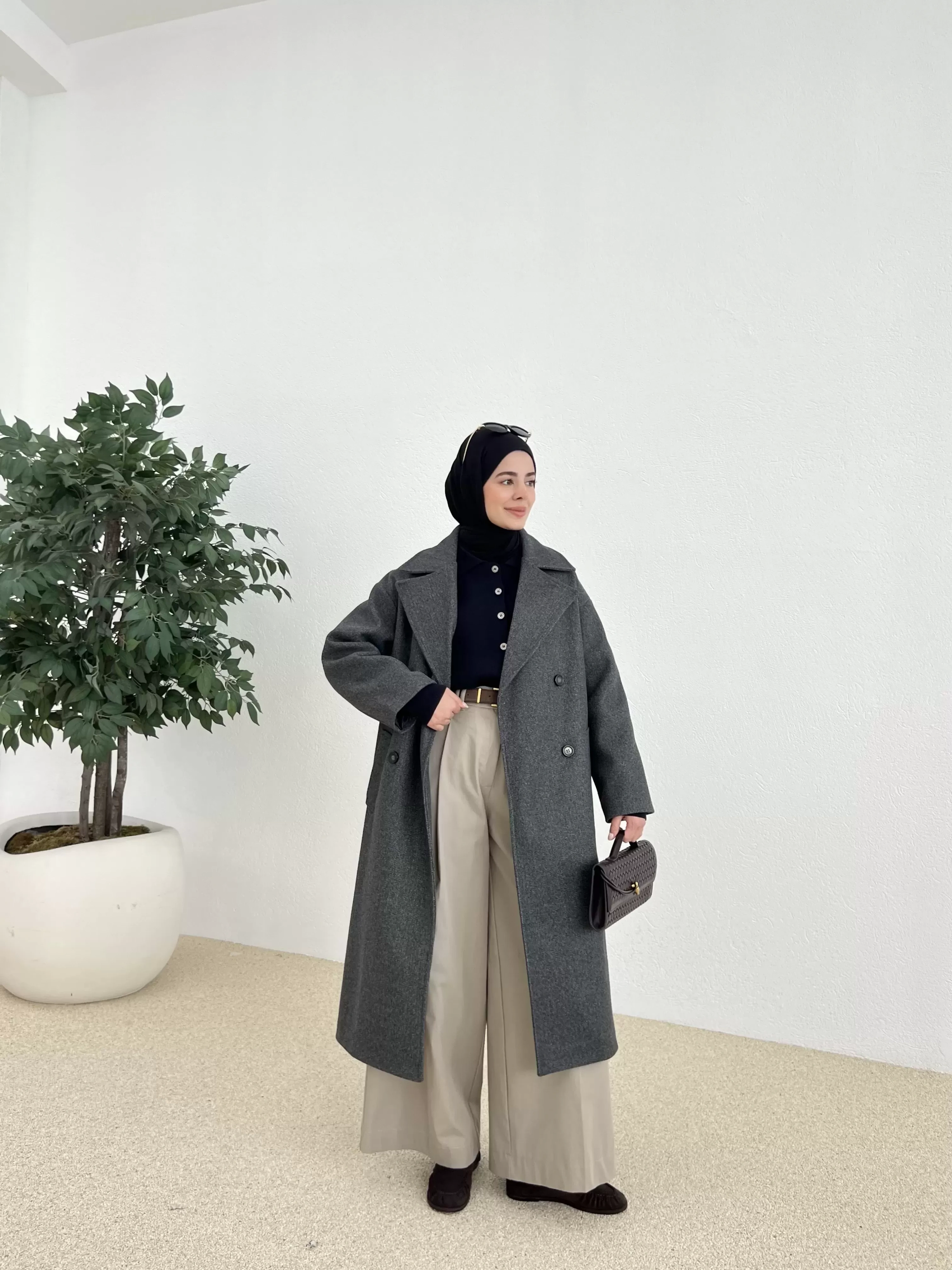 ZR MUADİLİ OVERSİZE ASTARLI KABAN ANTRASİT