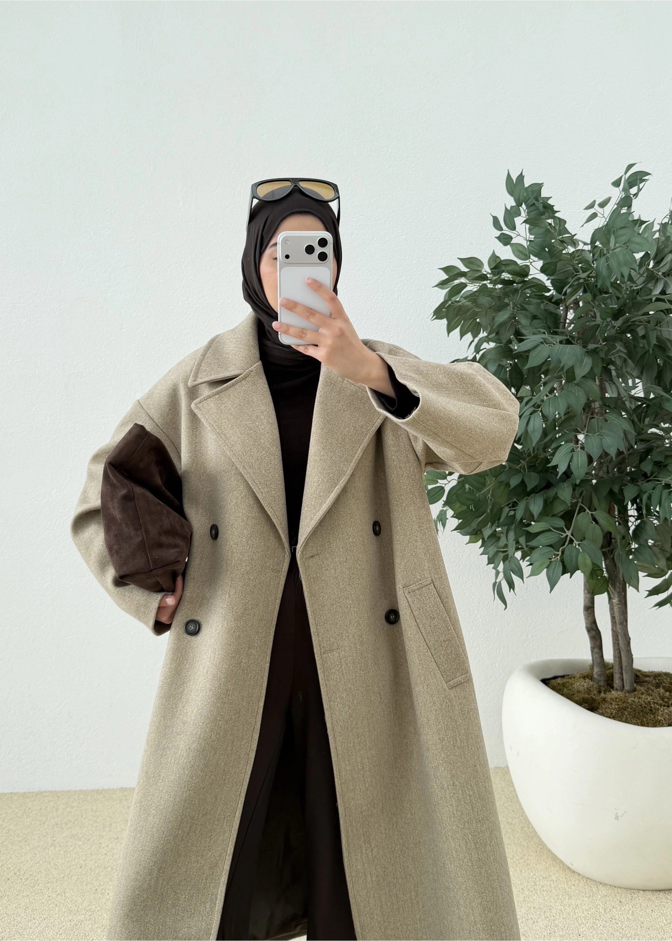 ZR MUADİLİ OVERSİZE ASTARLI KABAN bej