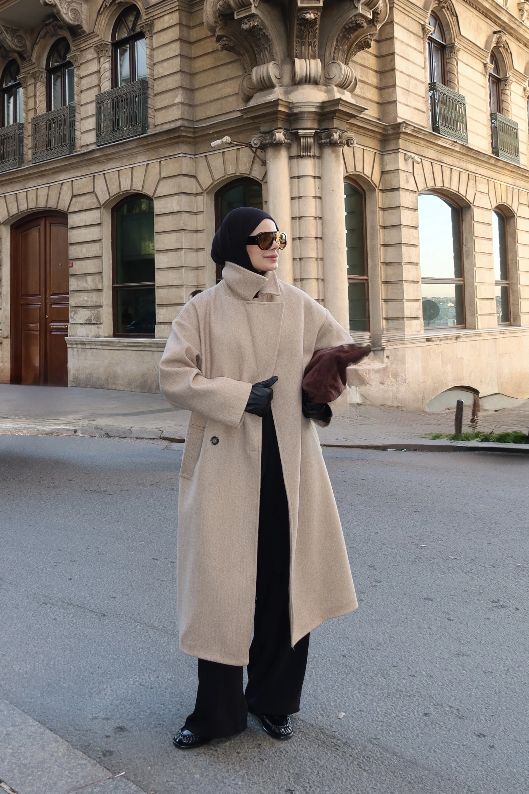 ZR MUADİLİ OVERSİZE ASTARLI KABAN bej