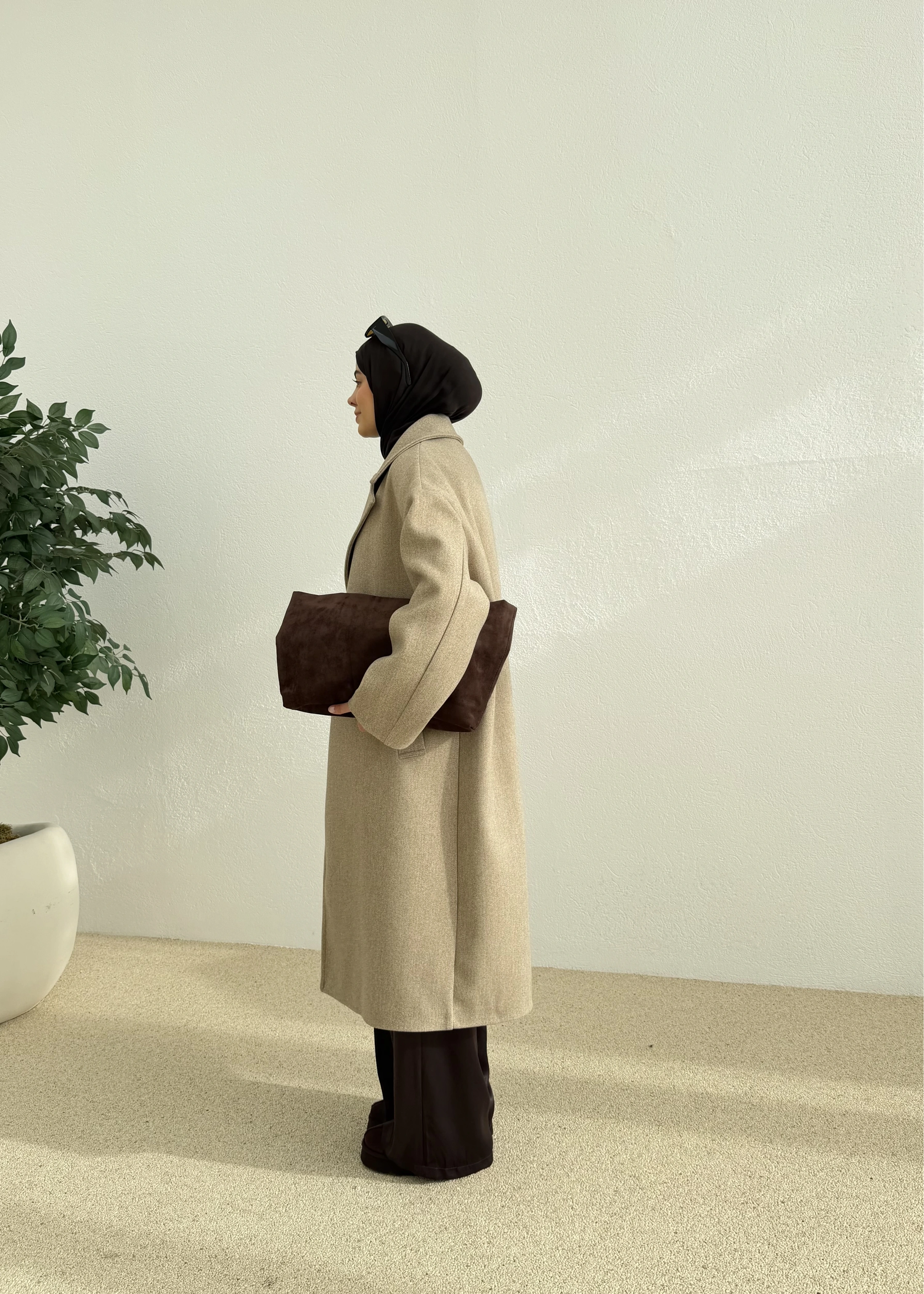 ZR MUADİLİ OVERSİZE ASTARLI KABAN bej